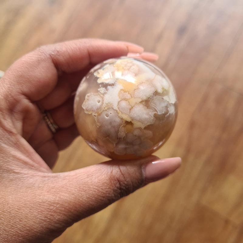 Flower Agate sphere ~ 9