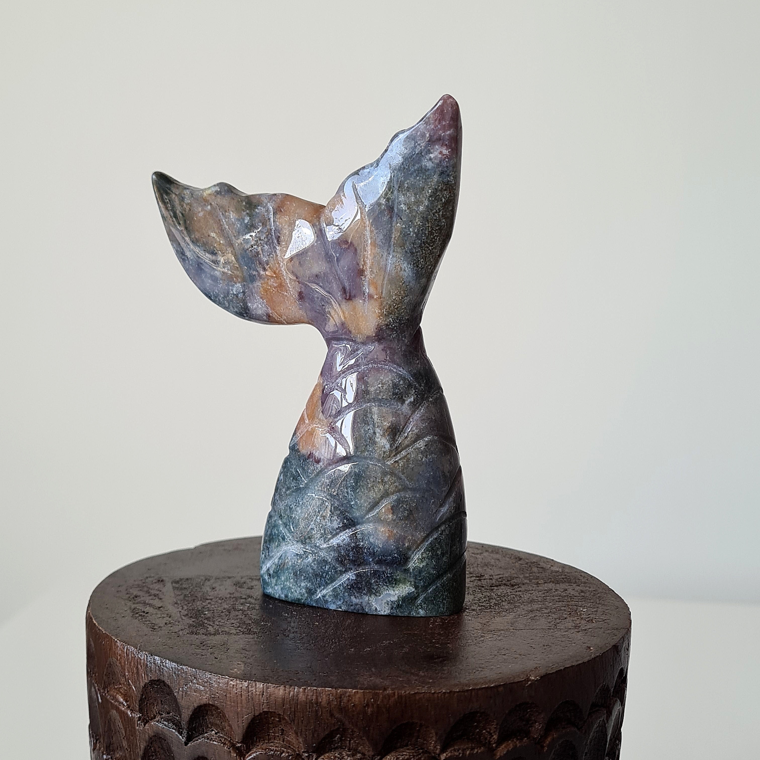 Ocean Jasper Mermaid Tail | B | 10.1 cm tall