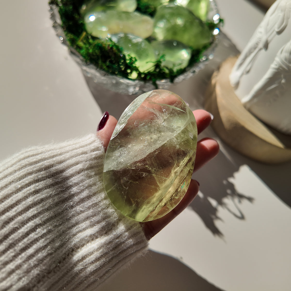 Green Fluorite Pocket Stone | G | 6.4 cm | Focus & Zen