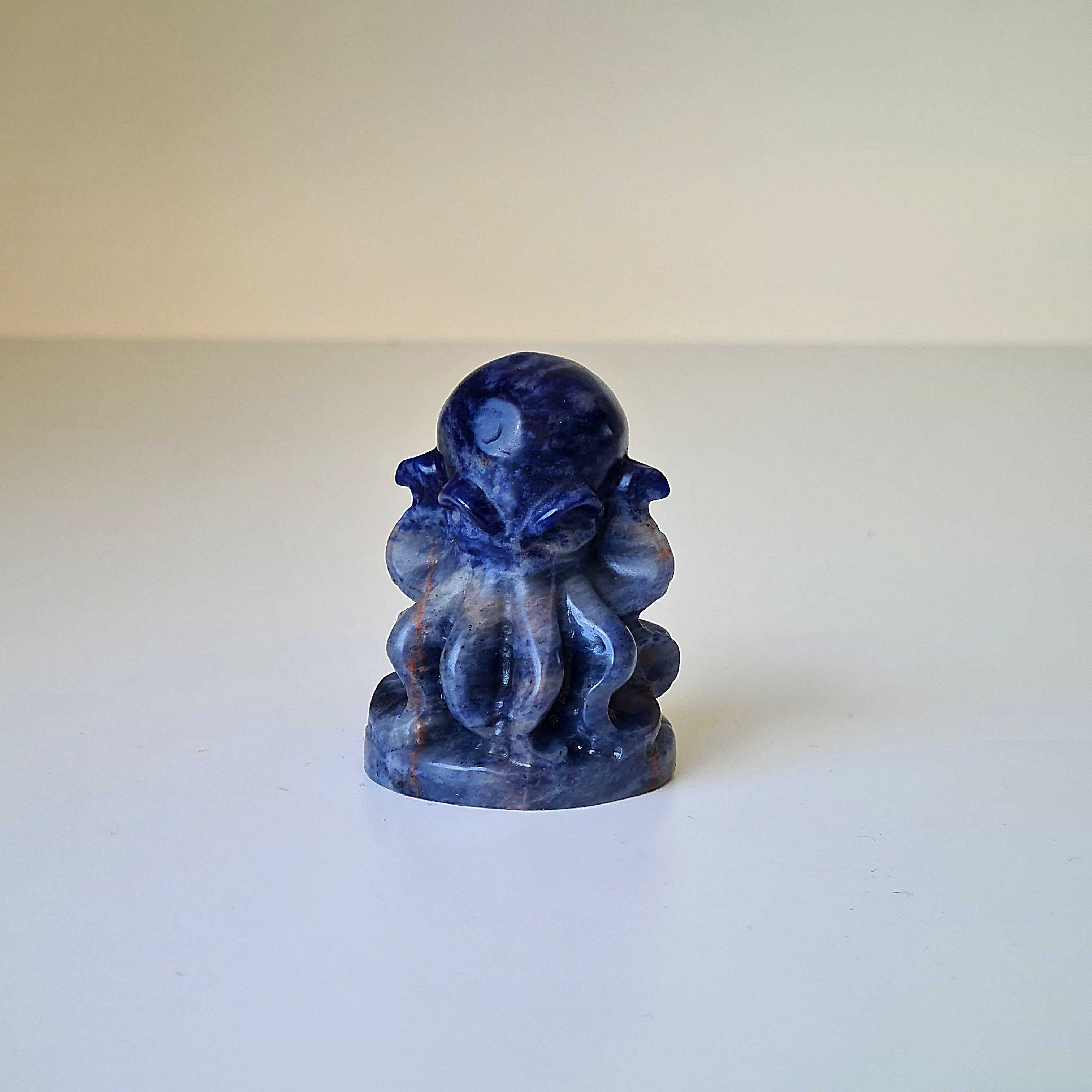 Sodalite Octopus 🐙 Carving | B
