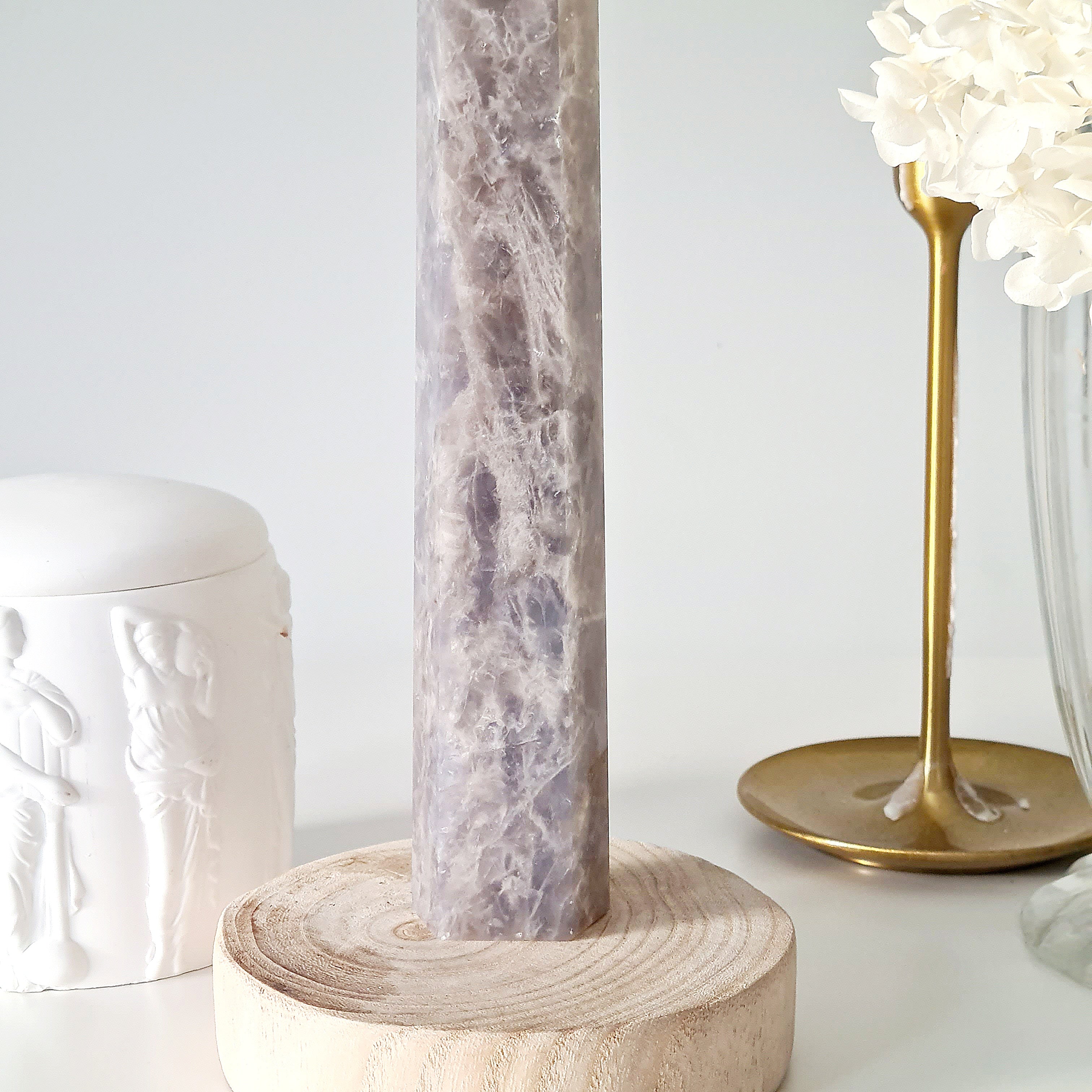 Blue Rose Quartz Tower | B | 640 g