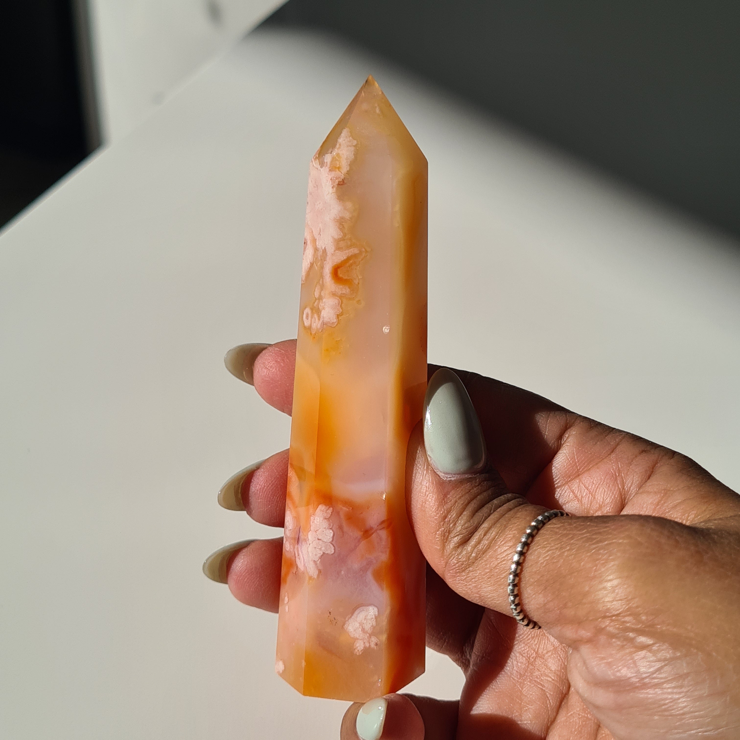 Flower Agate Point | G | 10.3 cm tall