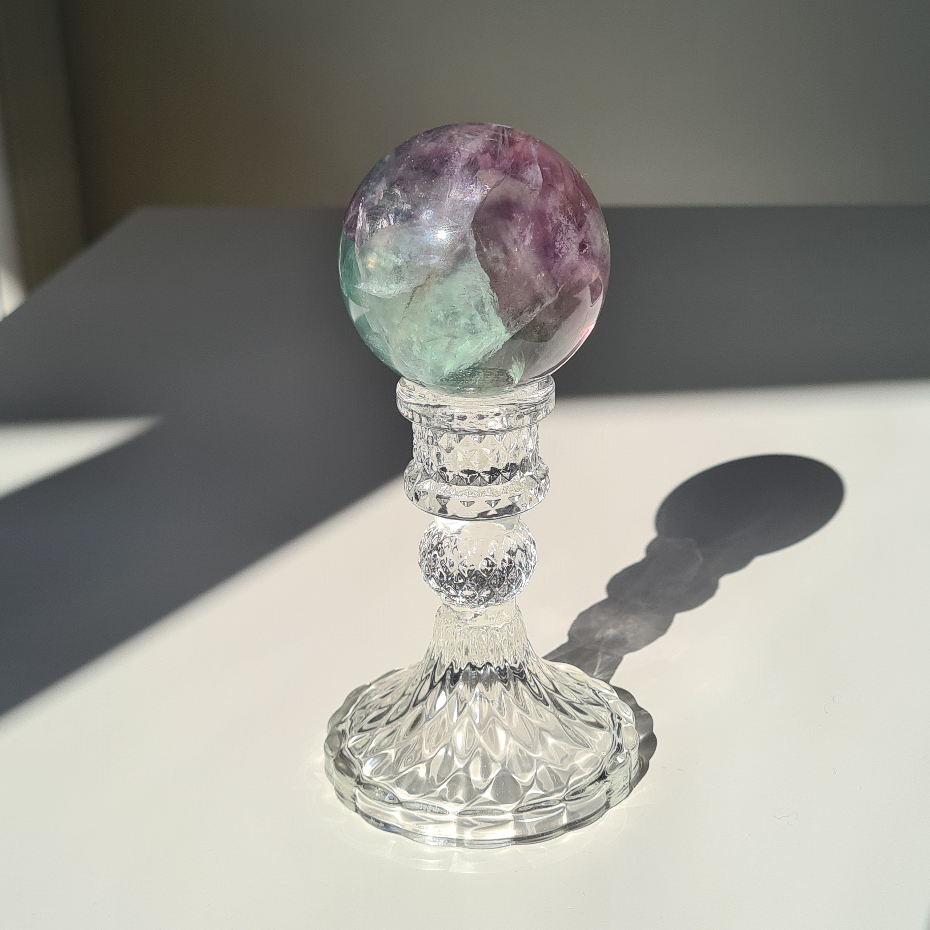 Fluorite Crystal Sphere with stand | C | 345 g