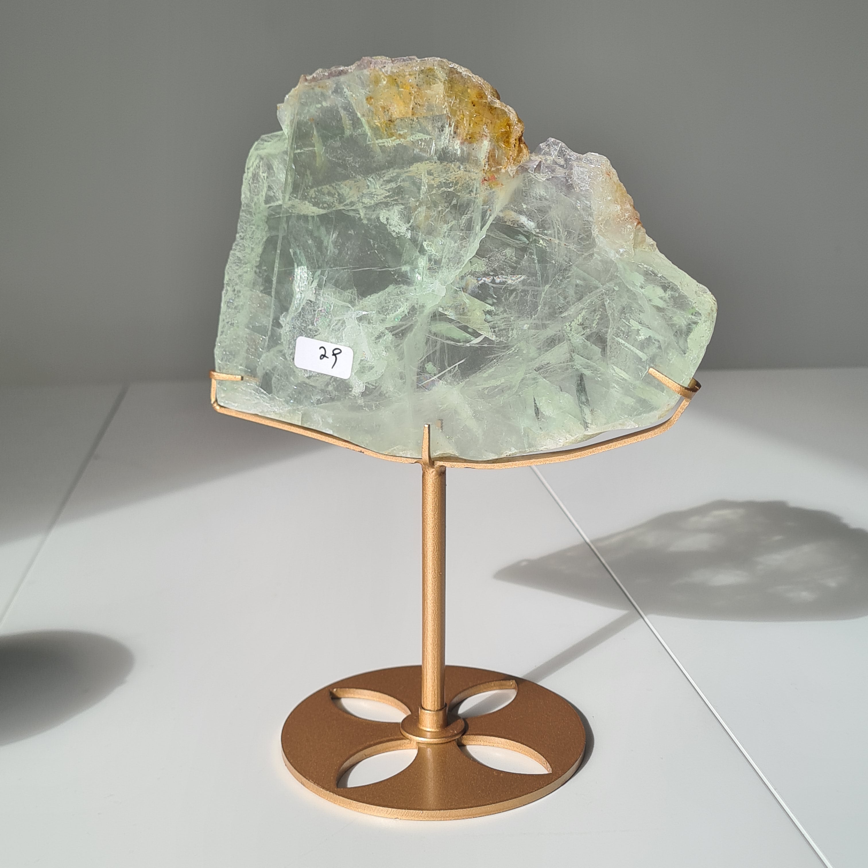 Frozen Lake of Dreams Fluorite Portal on Stand | 21 cm with stand