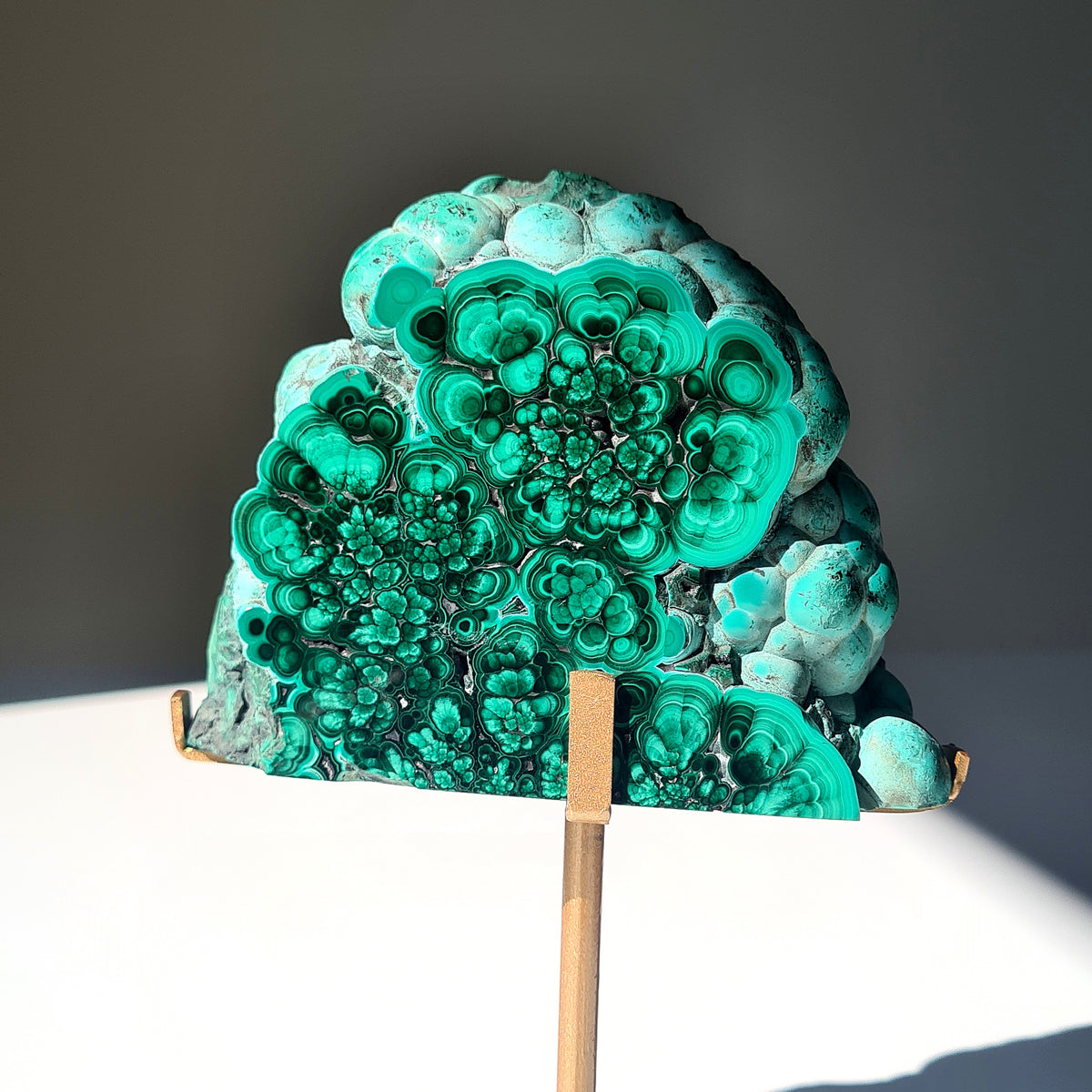 Malachite Crystal Portal | Custom Stand | Piece C