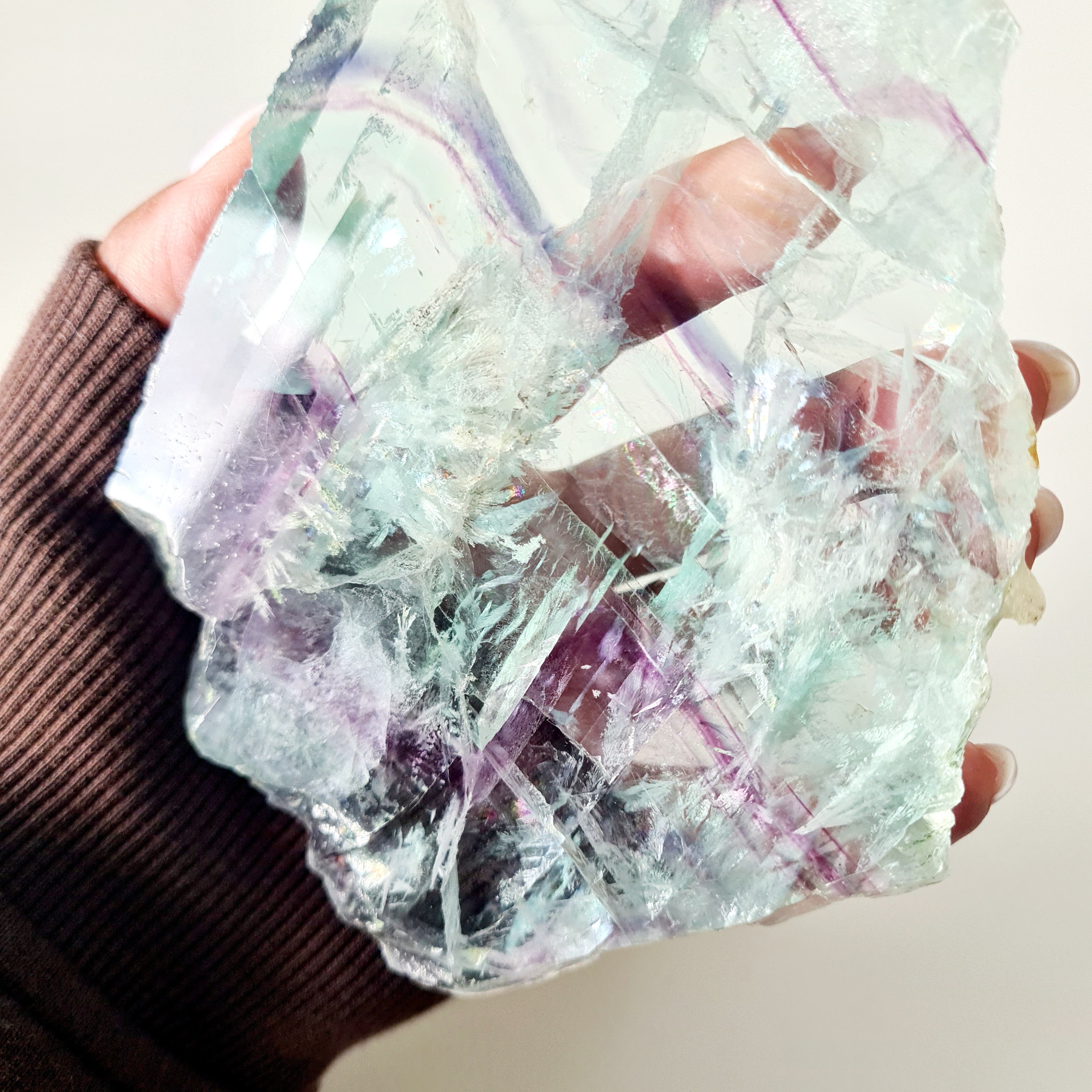 Rainbow Fluorite Dream Portal On Custom Stand | 22 cm tall with stand
