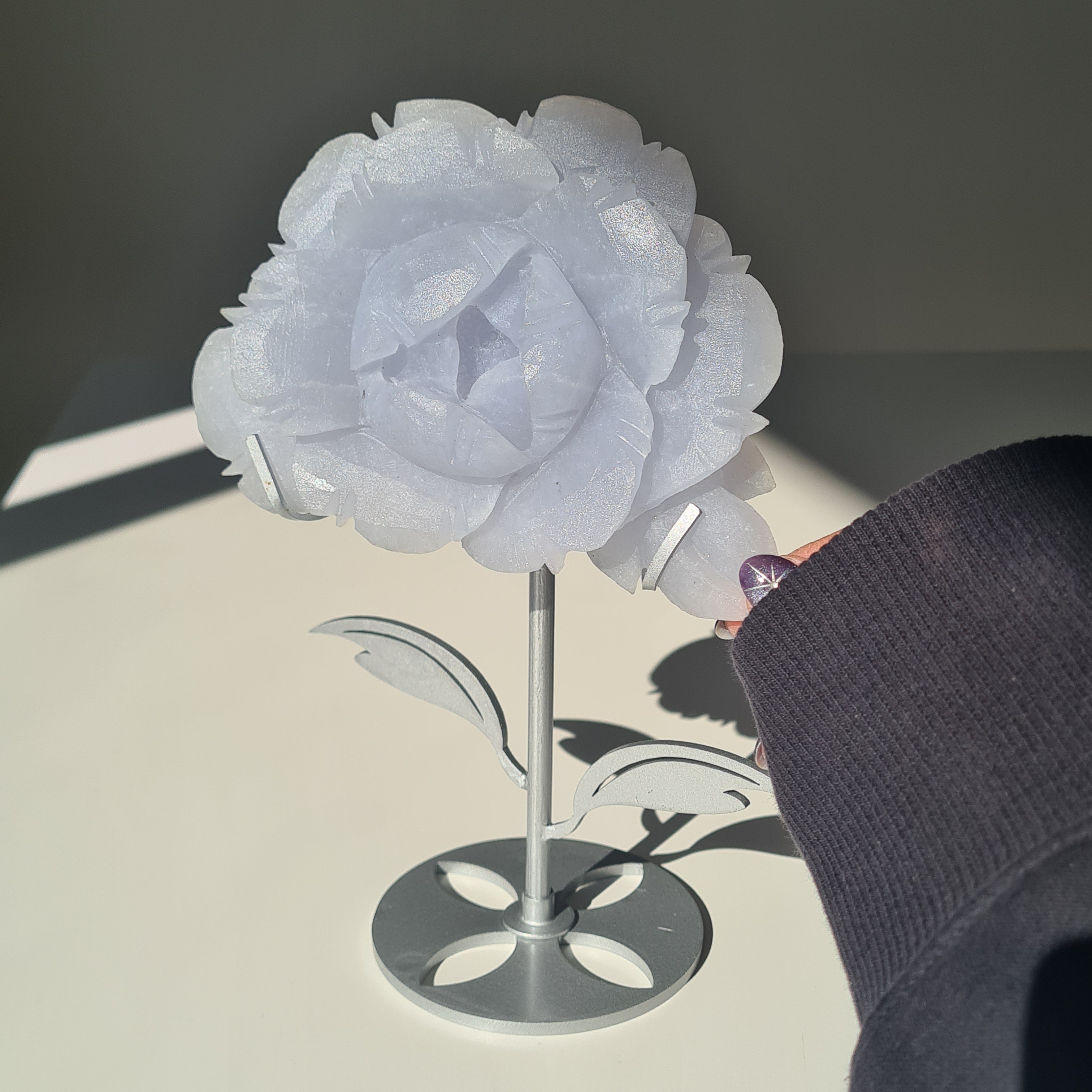 Angelite Flower On Stand