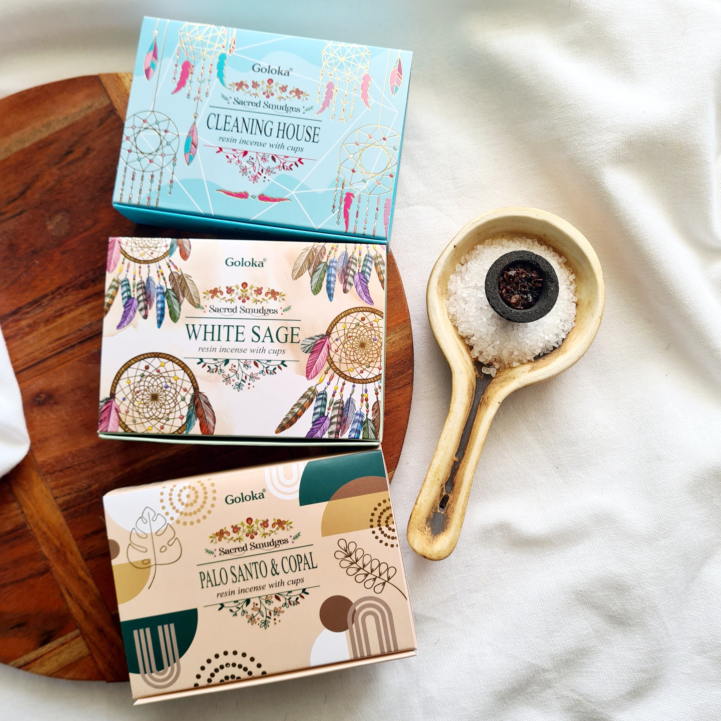 Spiritual Cleanse Set with Smudge Cups & Burner