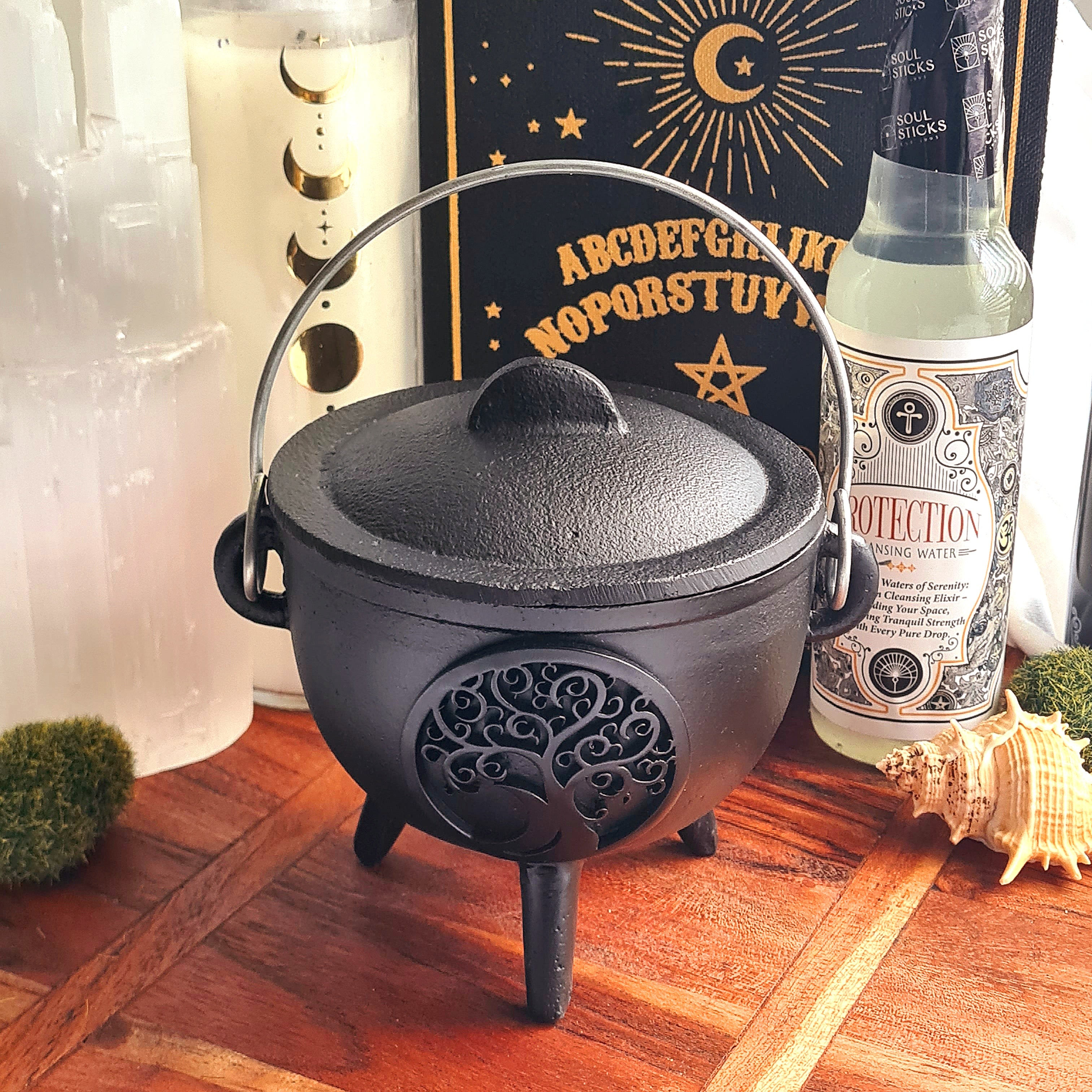 Cast Iron Ritual Cauldron | Tree Of Life