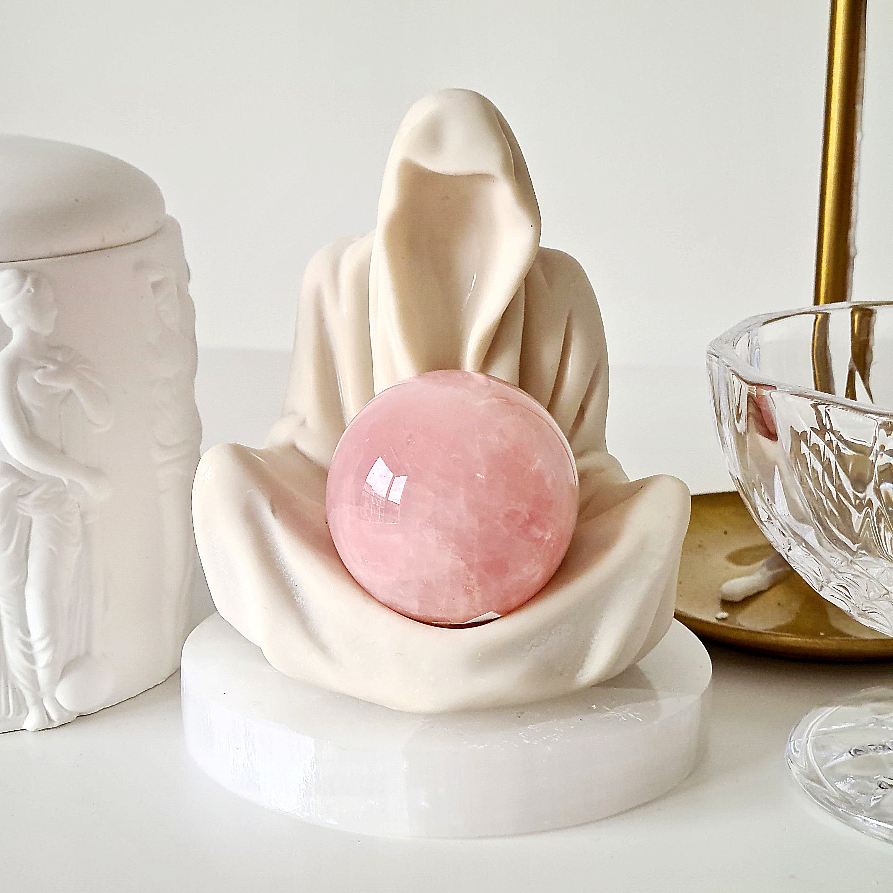 Gate Keeper with Rose Quartz Orb