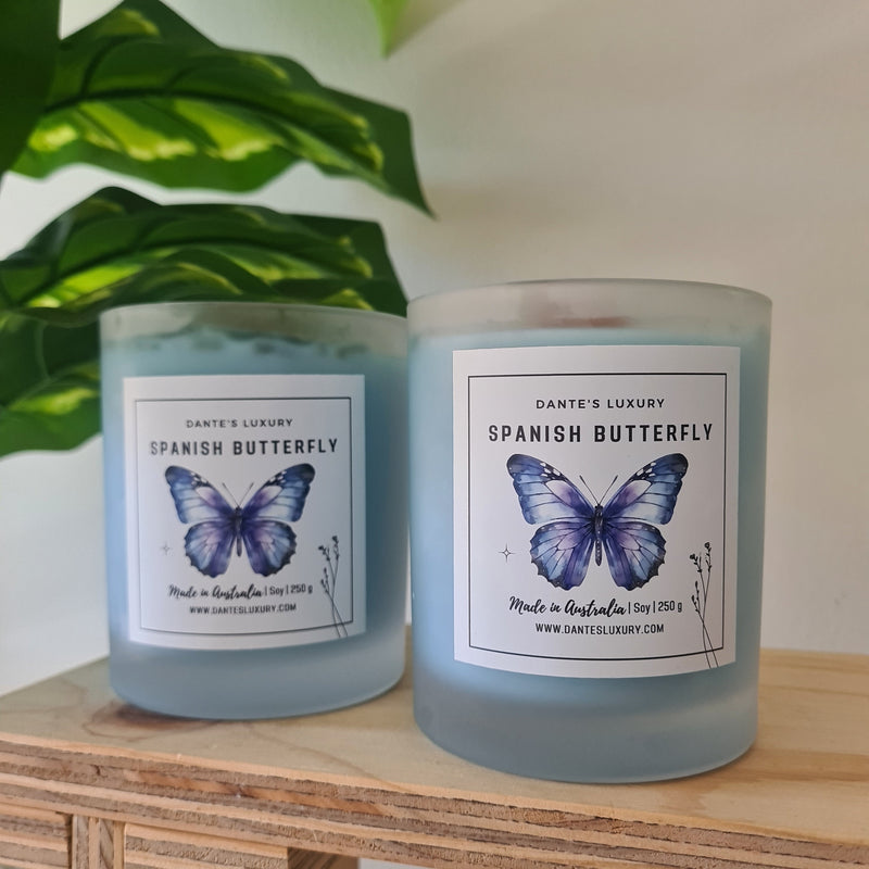 Spanish Butterfly | Crystal Candle (Coloured) | For Harmony