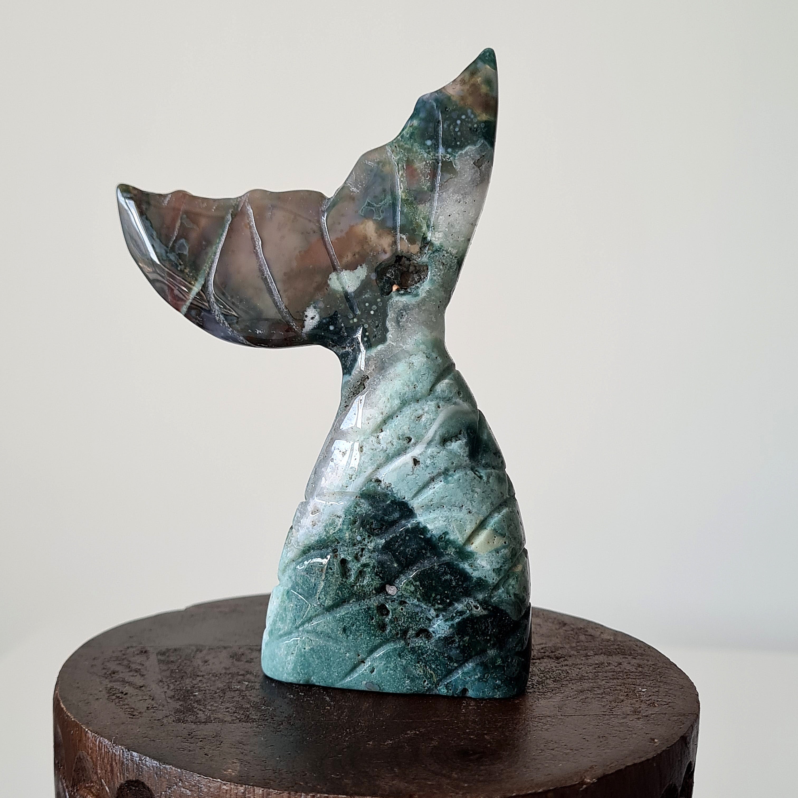 Ocean Jasper Mermaid Tail | C | 10.8 cm tall