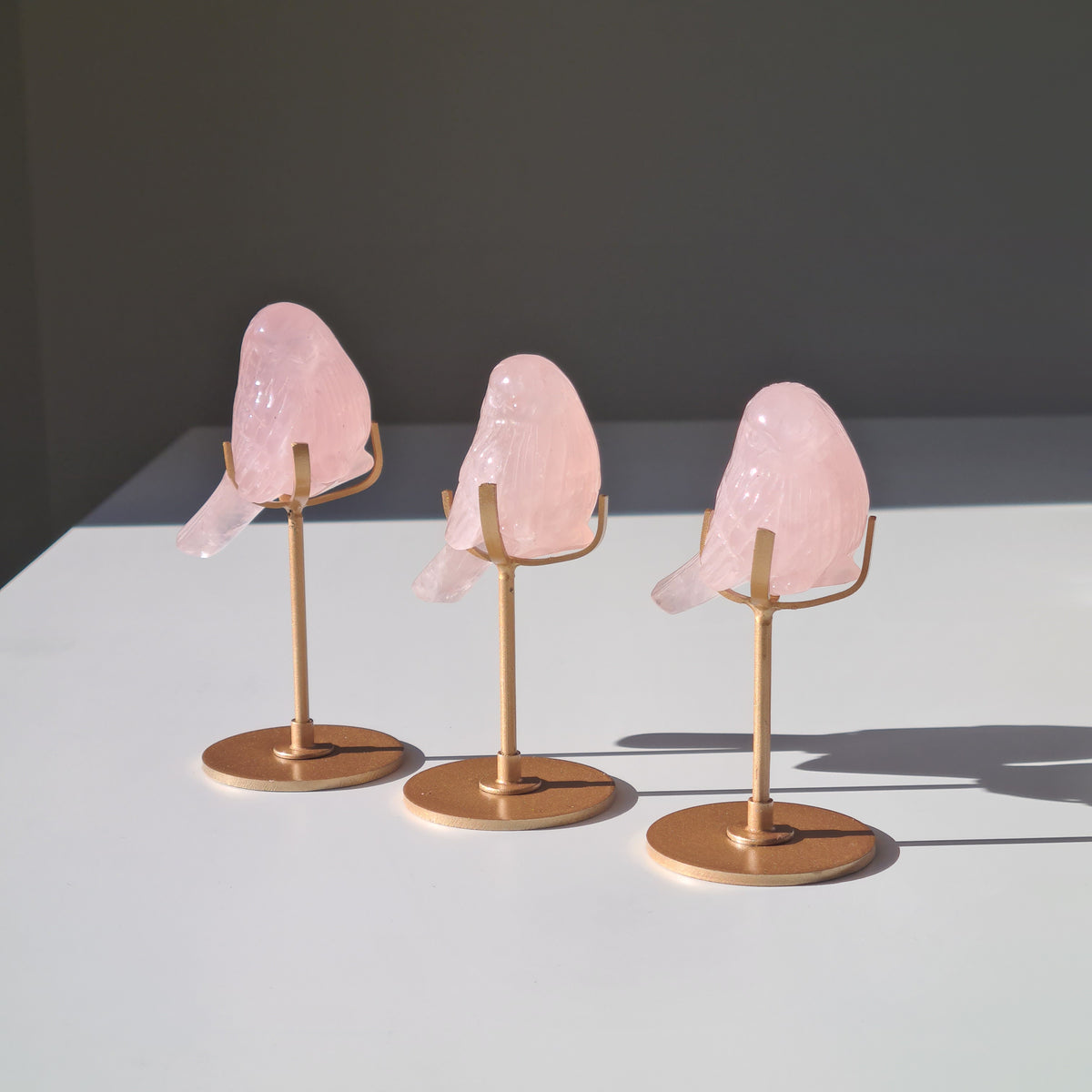 Rose Quartz Crystal Bird 🐦 | 1 Piece