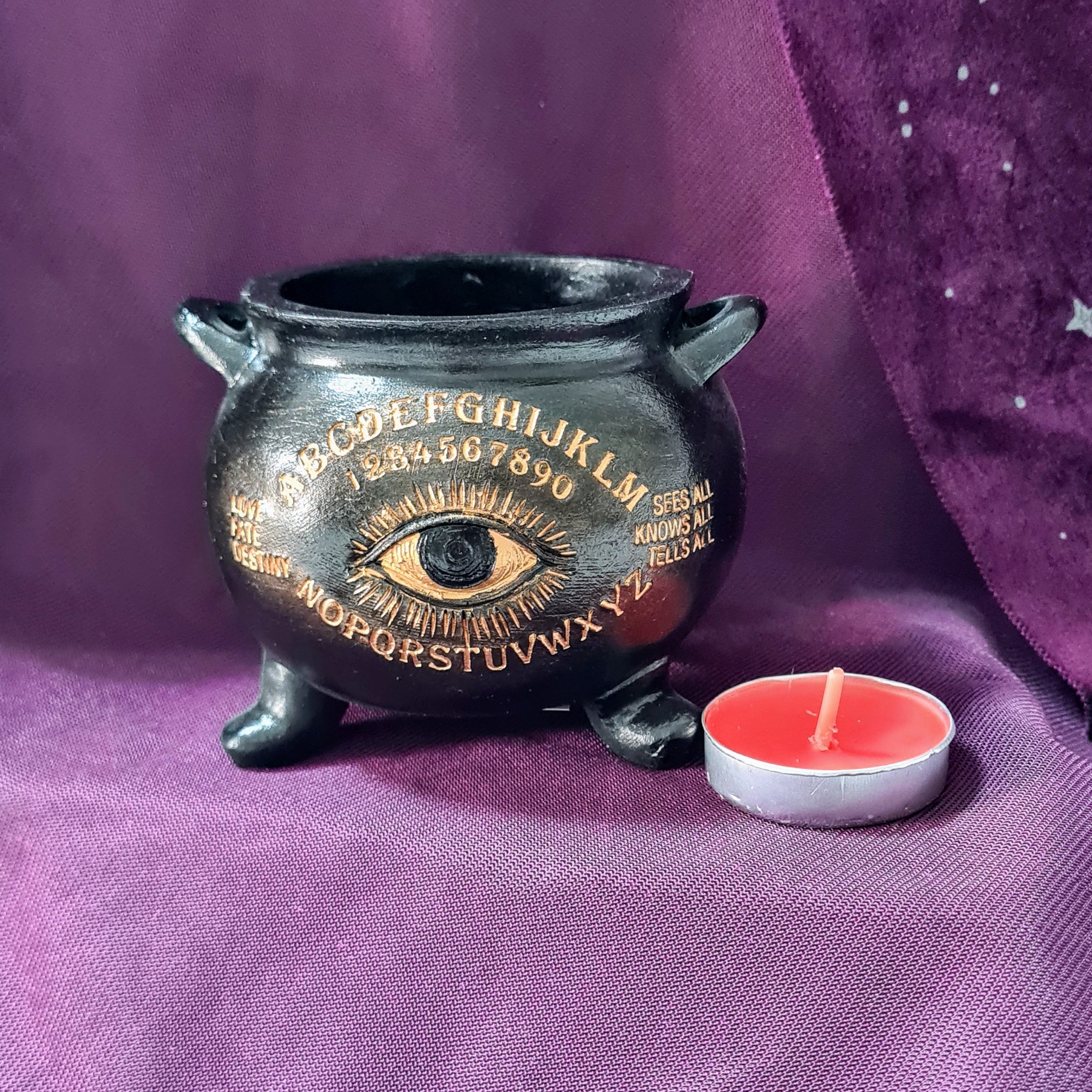 Mystic Shadow Cauldron | Tea Light Candle Holder | 9cm