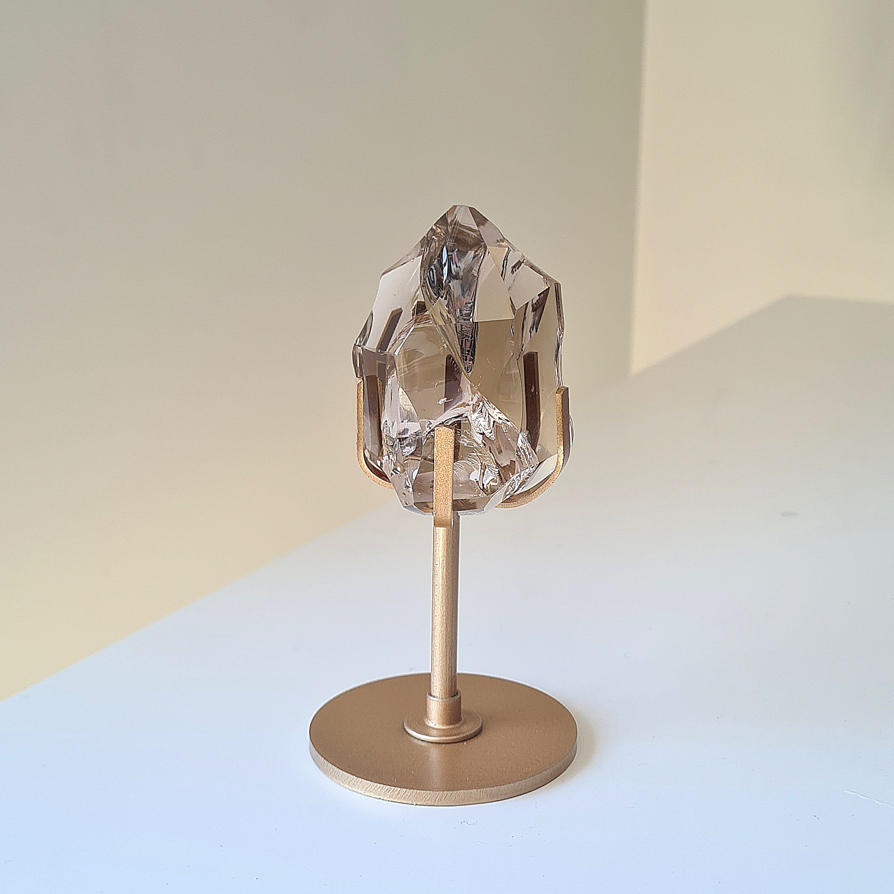 Gemmy Smokey Quartz on Custom Stand | Appx 6 cm gem