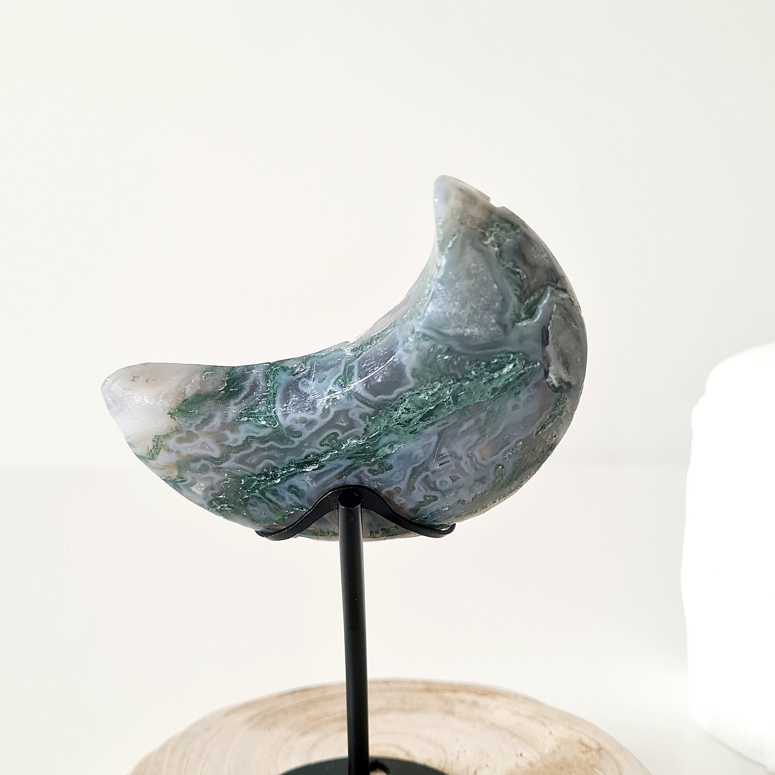 Moss Agate Luna 🌙 | 8 | Small