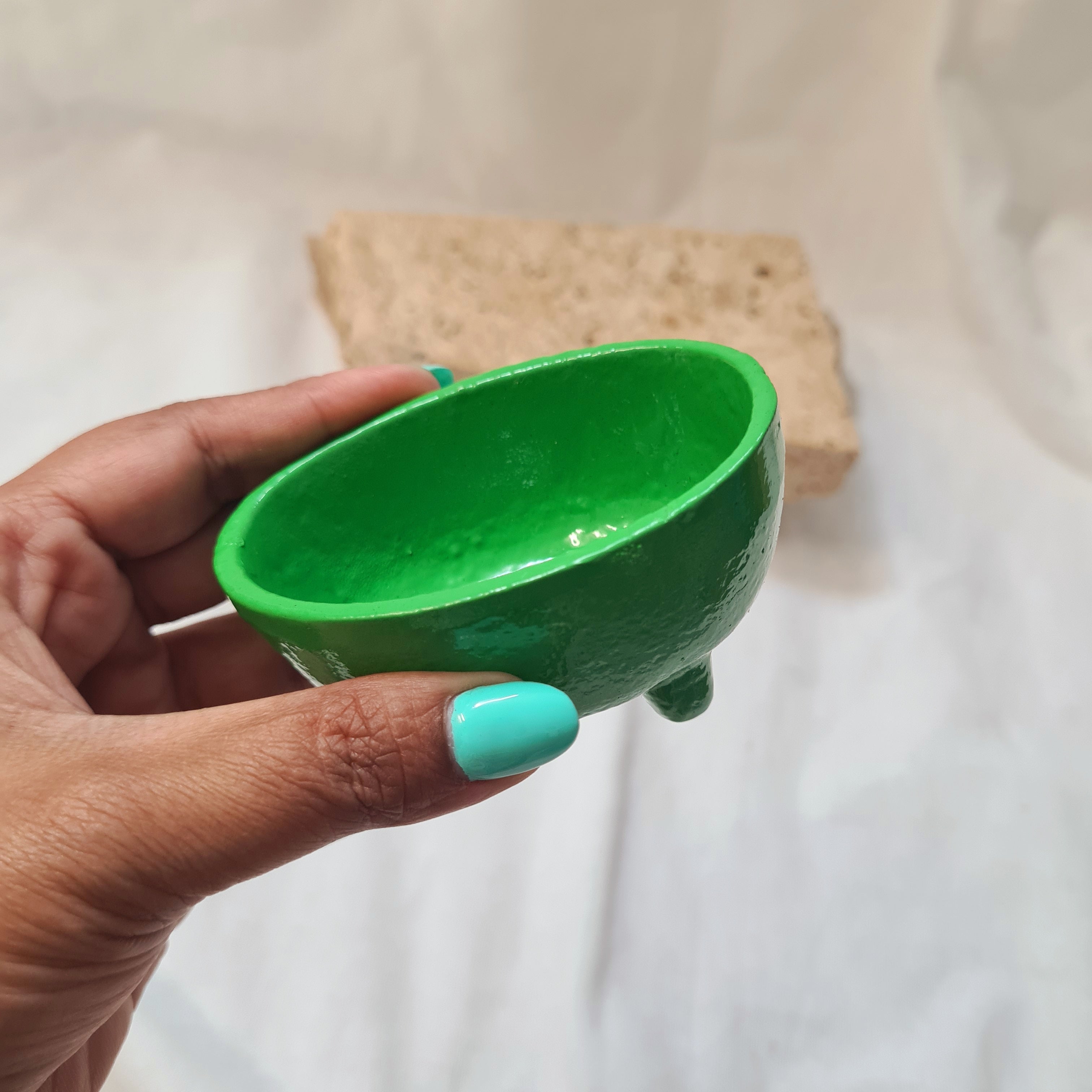 Mini size | Ritual Oval Cauldron | Green