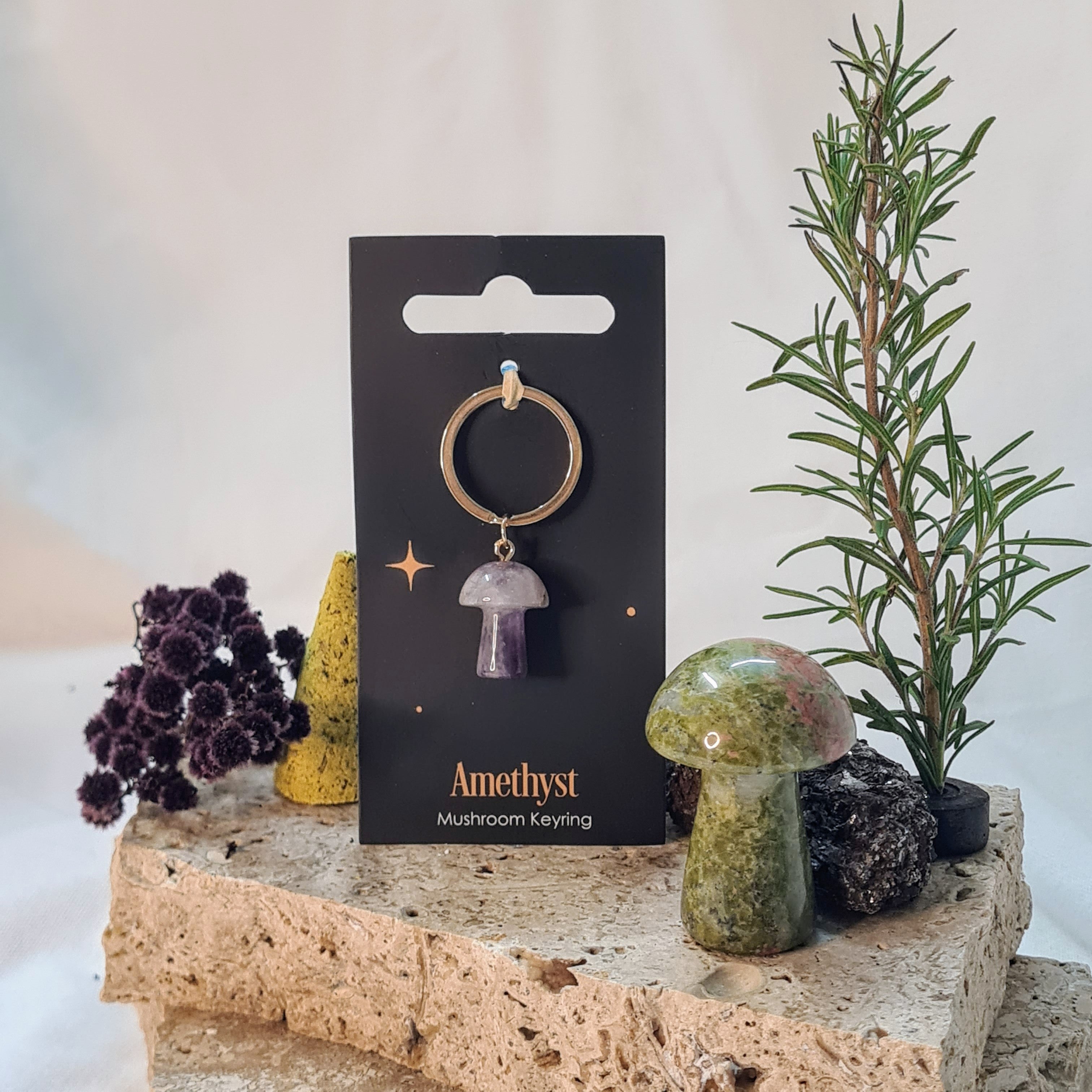 AMETHYST| Mushroom Keyring