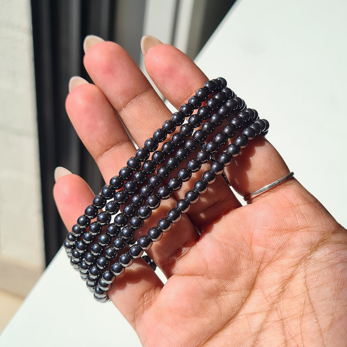 Hematite Crystal Beaded Bracelet | 1 Piece