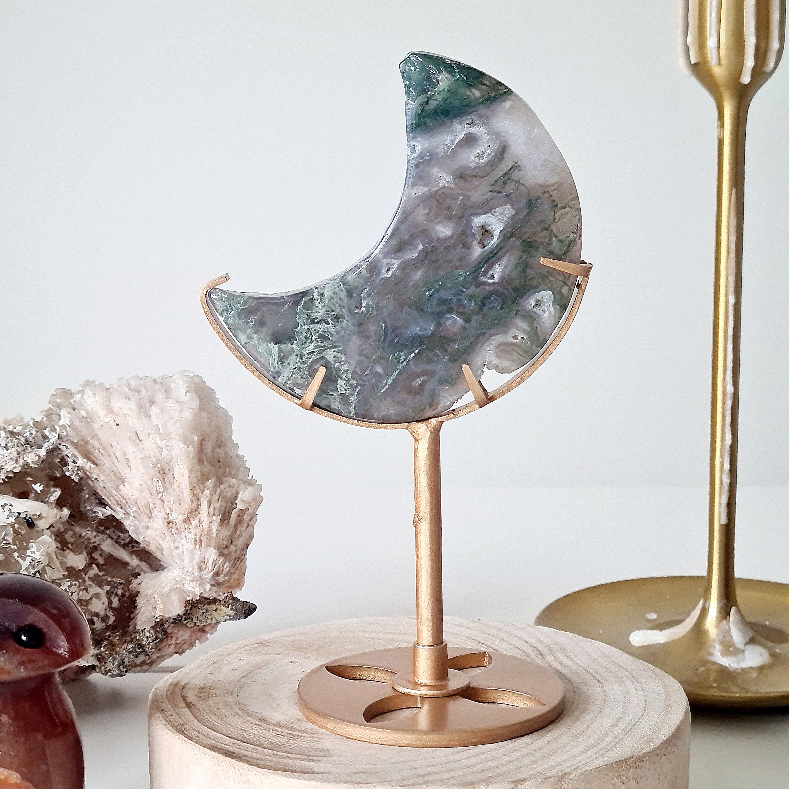 Moss Agate Luna 🌙 | 9 | 7.9 cm