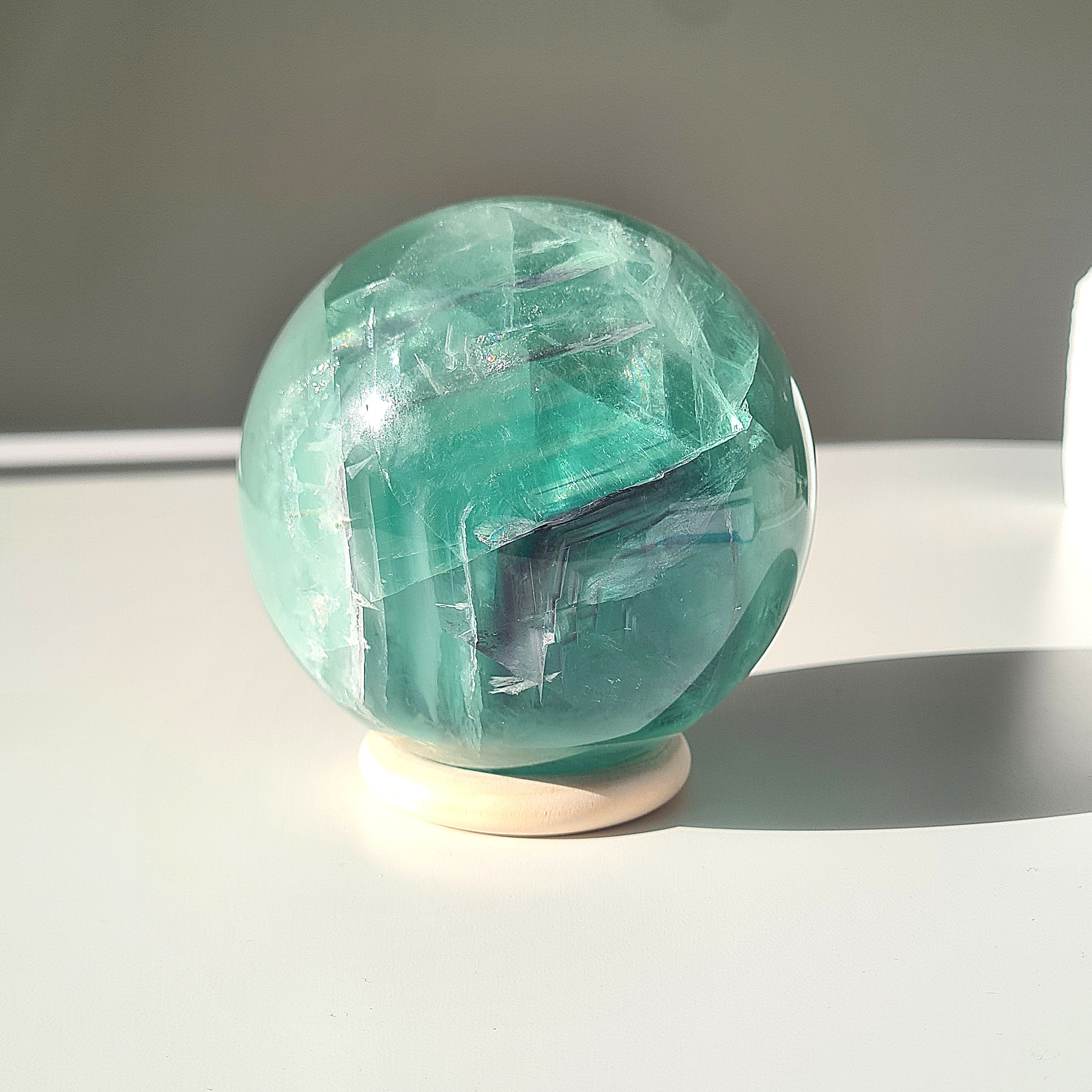 Fairy Dream Frozen Lake Fluorite Sphere | Appx 1.7 kg