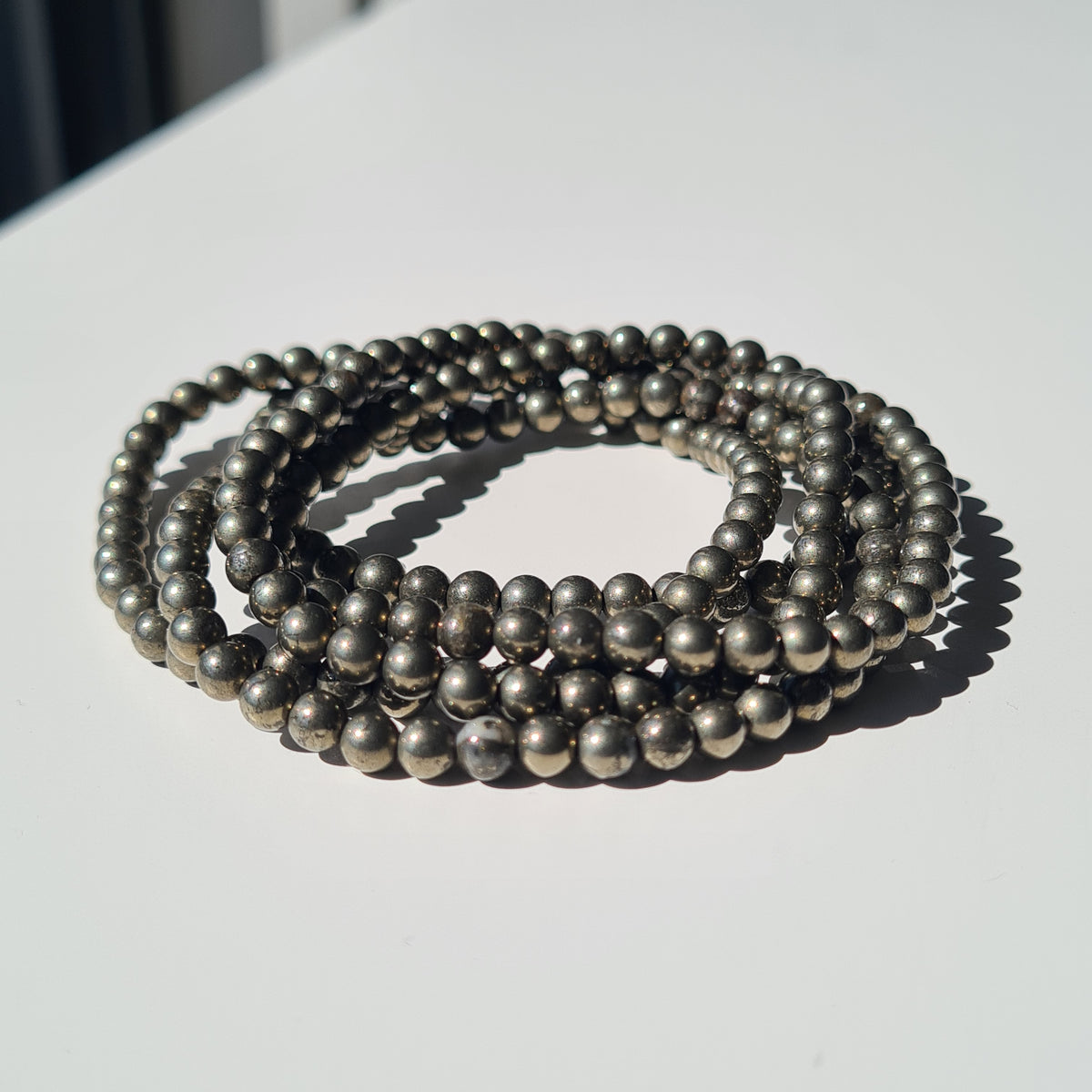 Pyrite Crystal Beaded Bracelet | 1 Piece