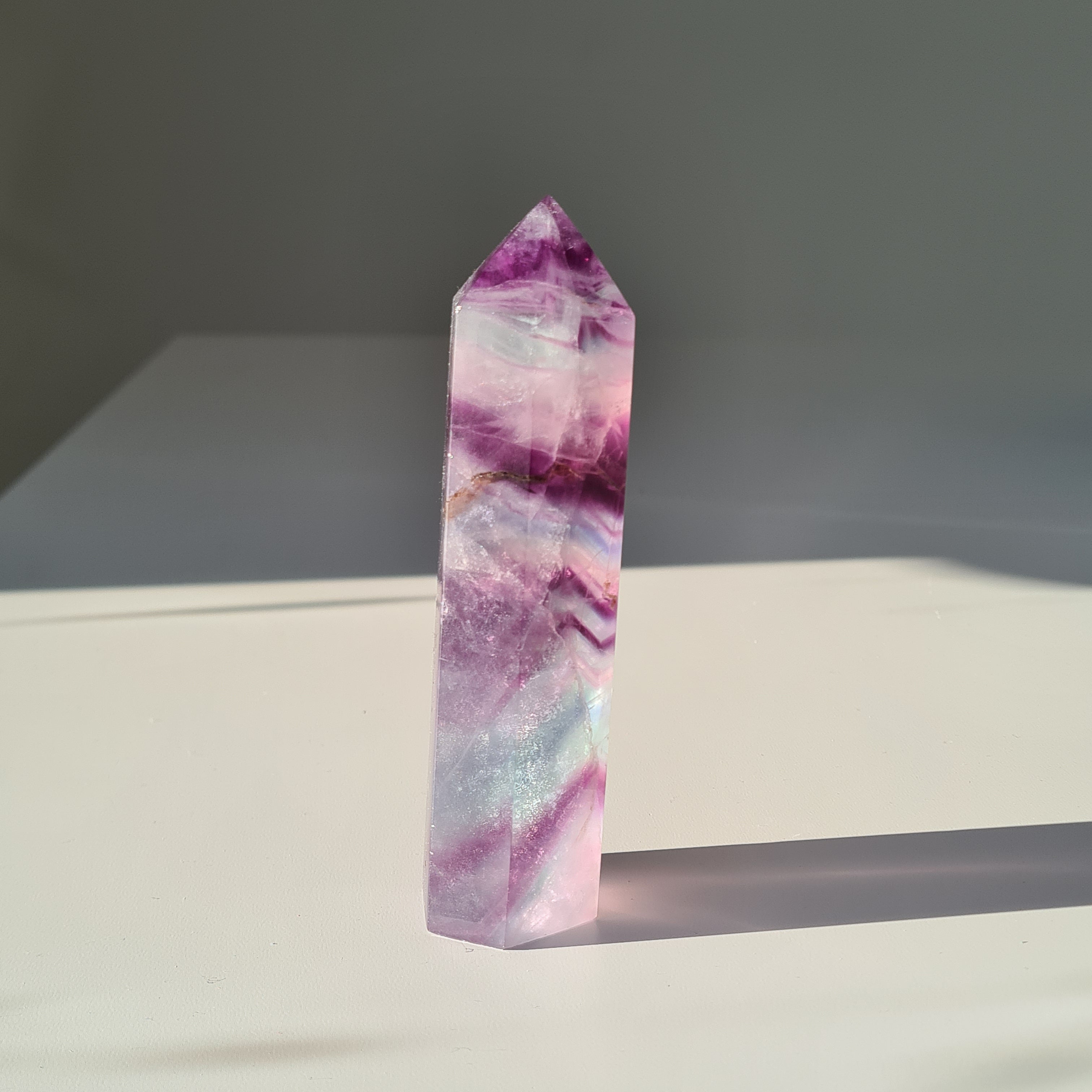 Dreamland Fluorite | f2 | 227 g | 12 cm tall | Slightly tilted to the side