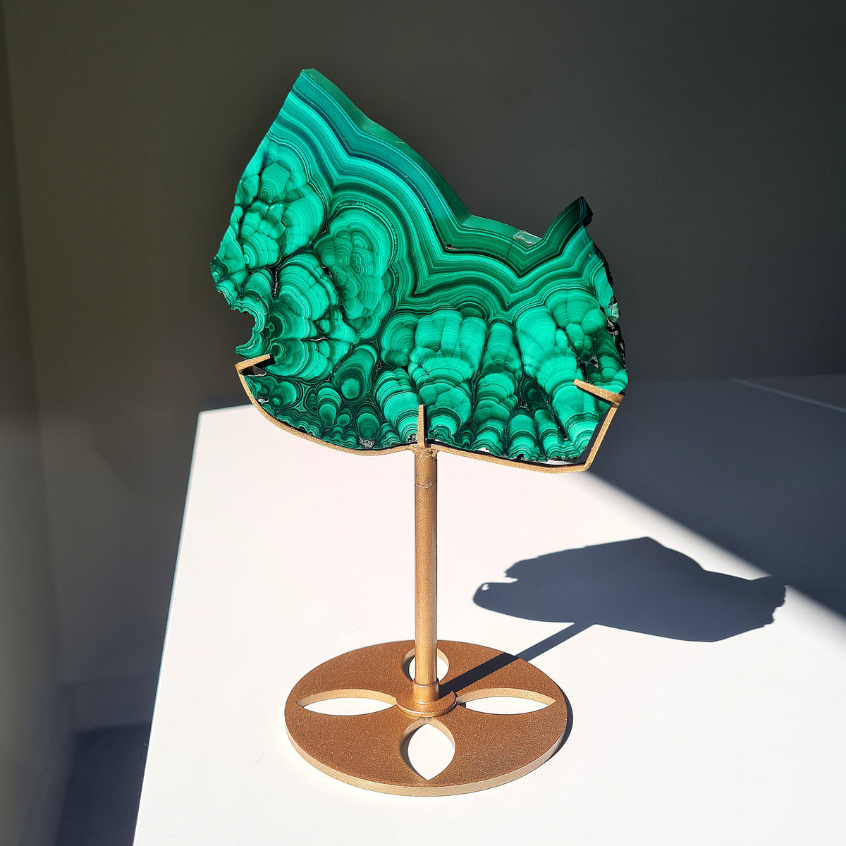 Malachite Crystal Portal | Custom Stand | Piece B