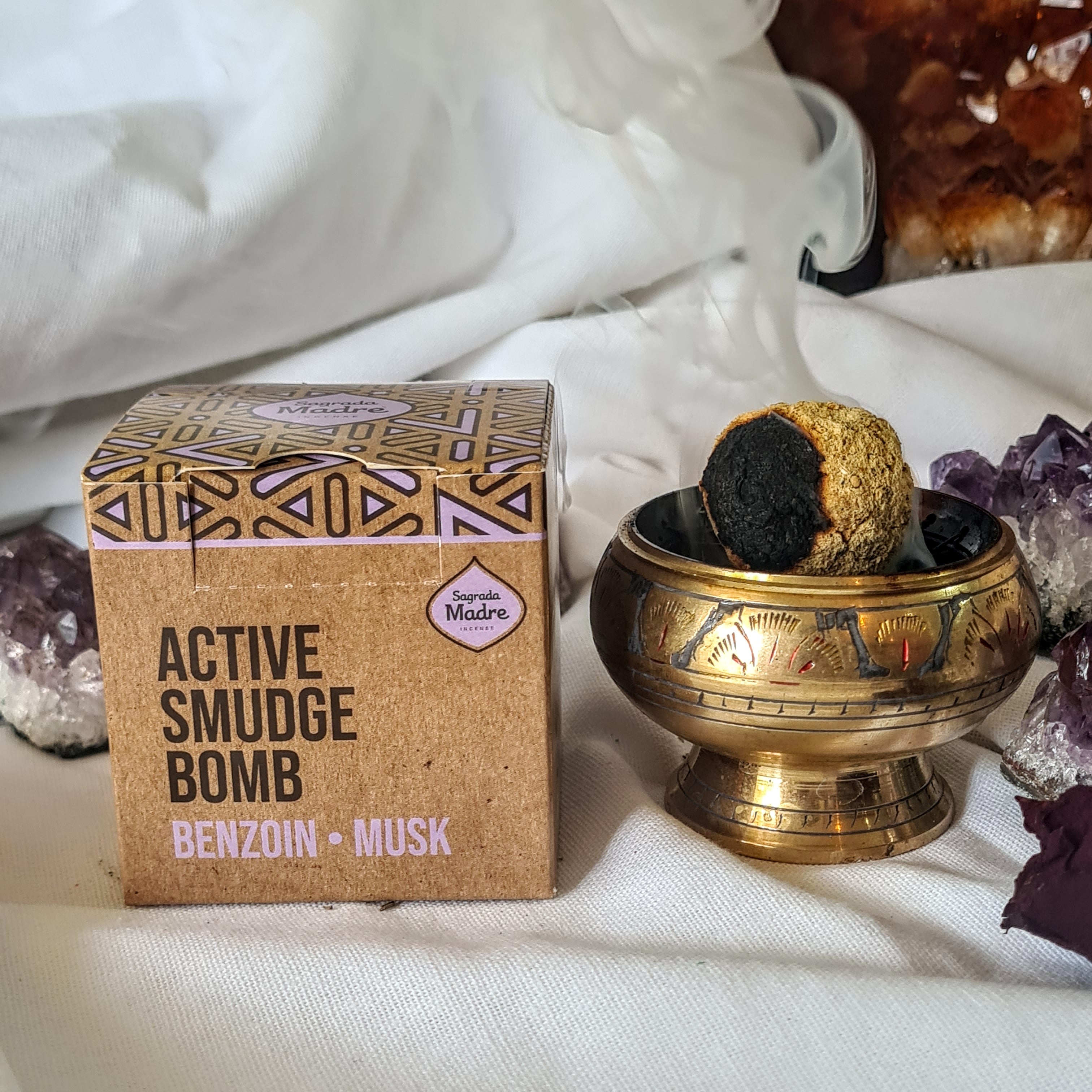 Active Smudge Bomb | 8pc | Benzoin Musk