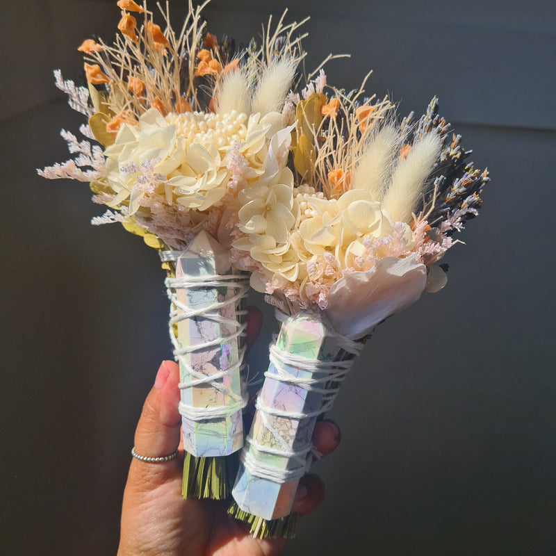 'Letting go'~ Aura Howlite Flower Wand