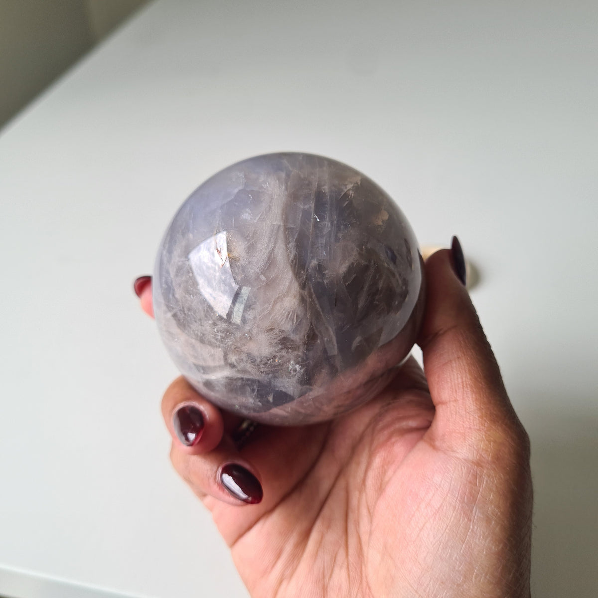 Blue Rose Quartz Crystal | Piece C | 7 cm