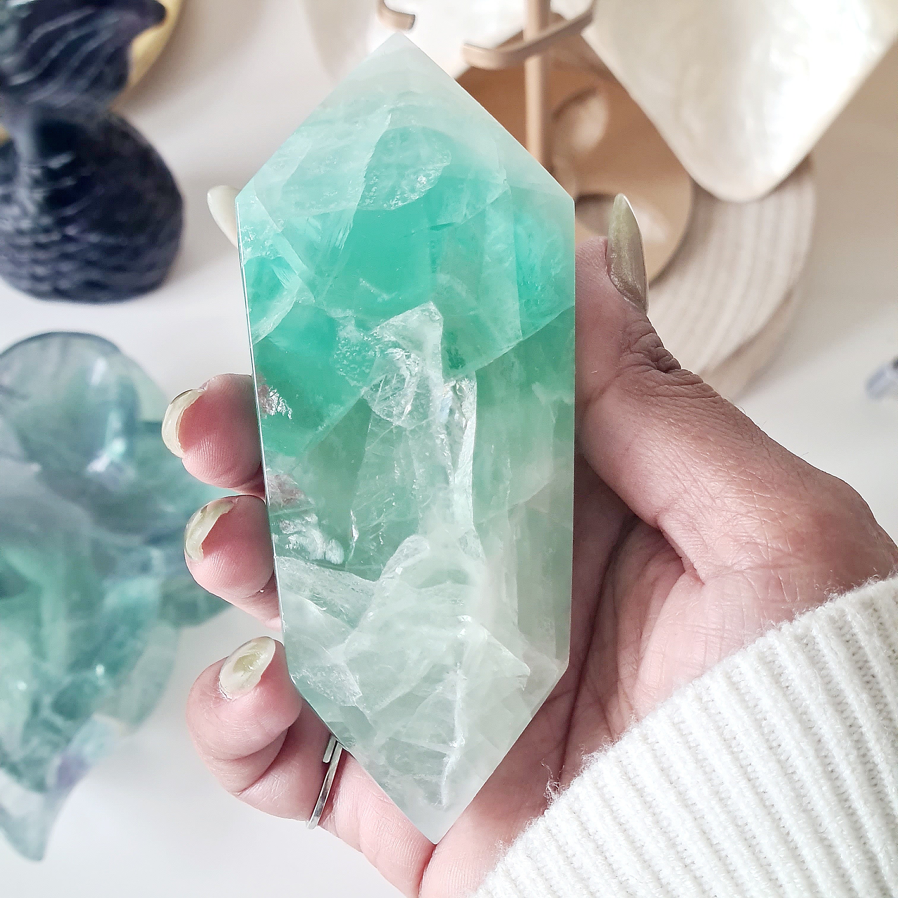 Fluorite DT with stand | B | 328 g | 10.5 cm