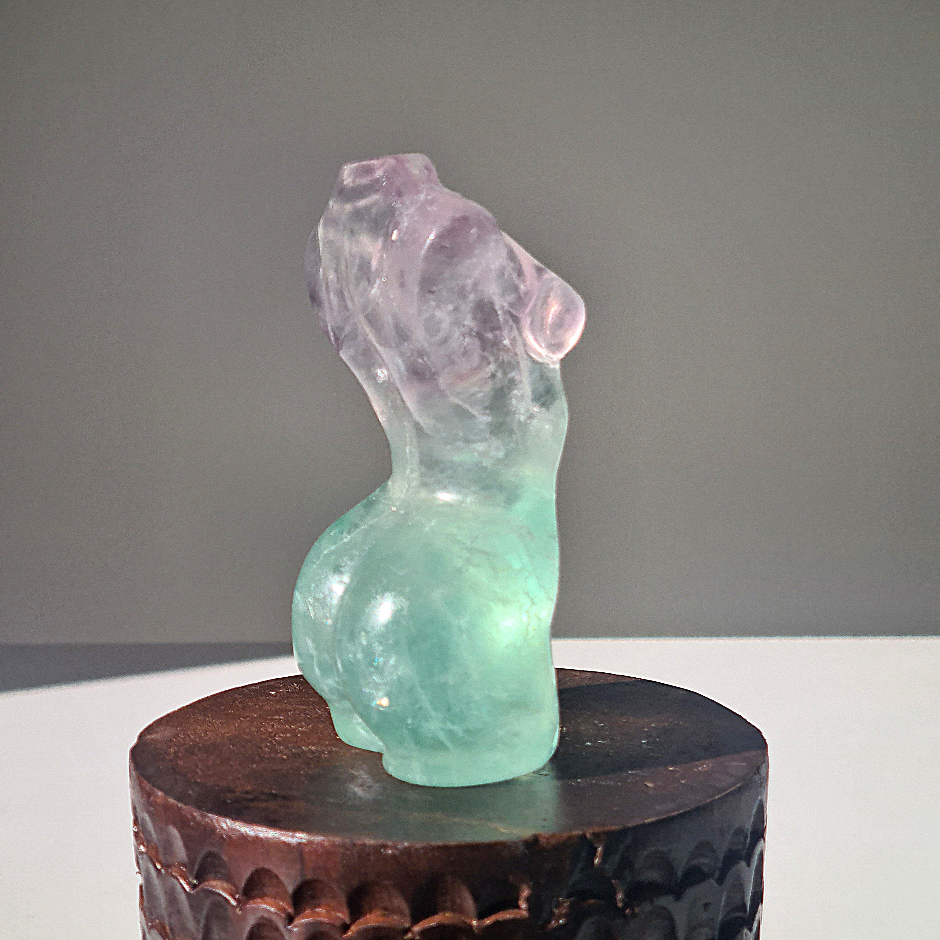 Fluorite Crystal Goddess | E | 350 g | Light apple green in naked eyes