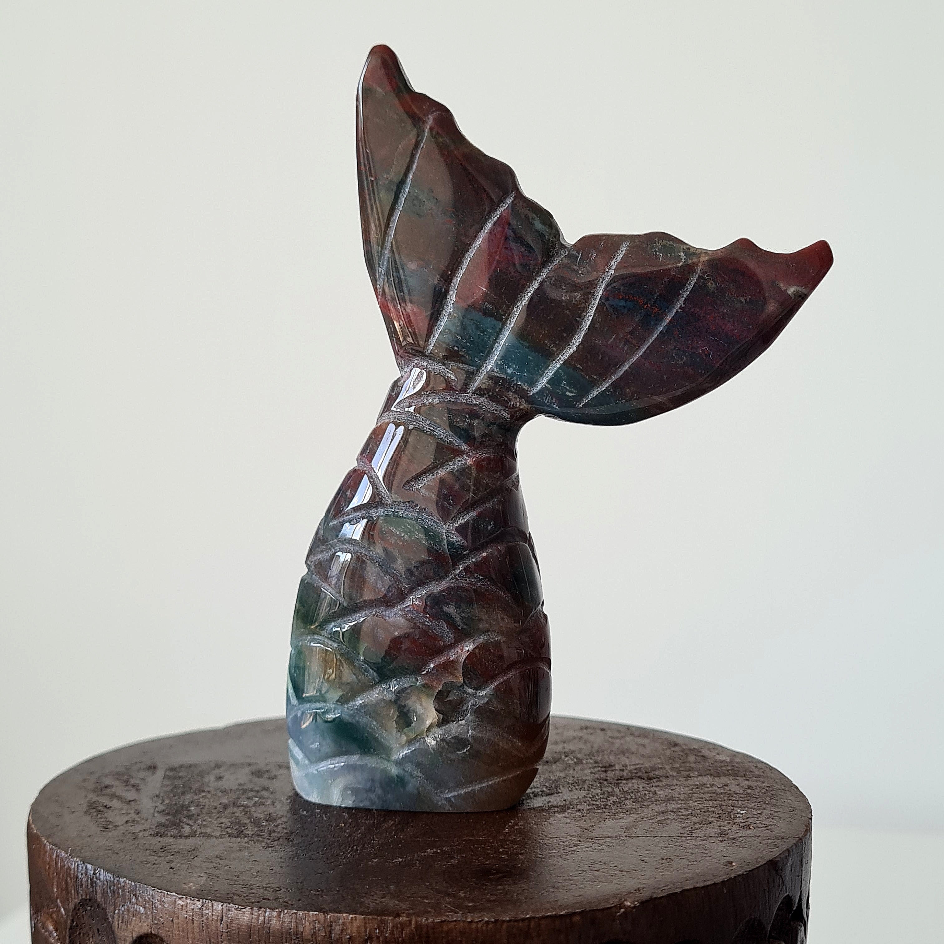 Ocean Jasper Mermaid Tail | E |10.6 cm tall