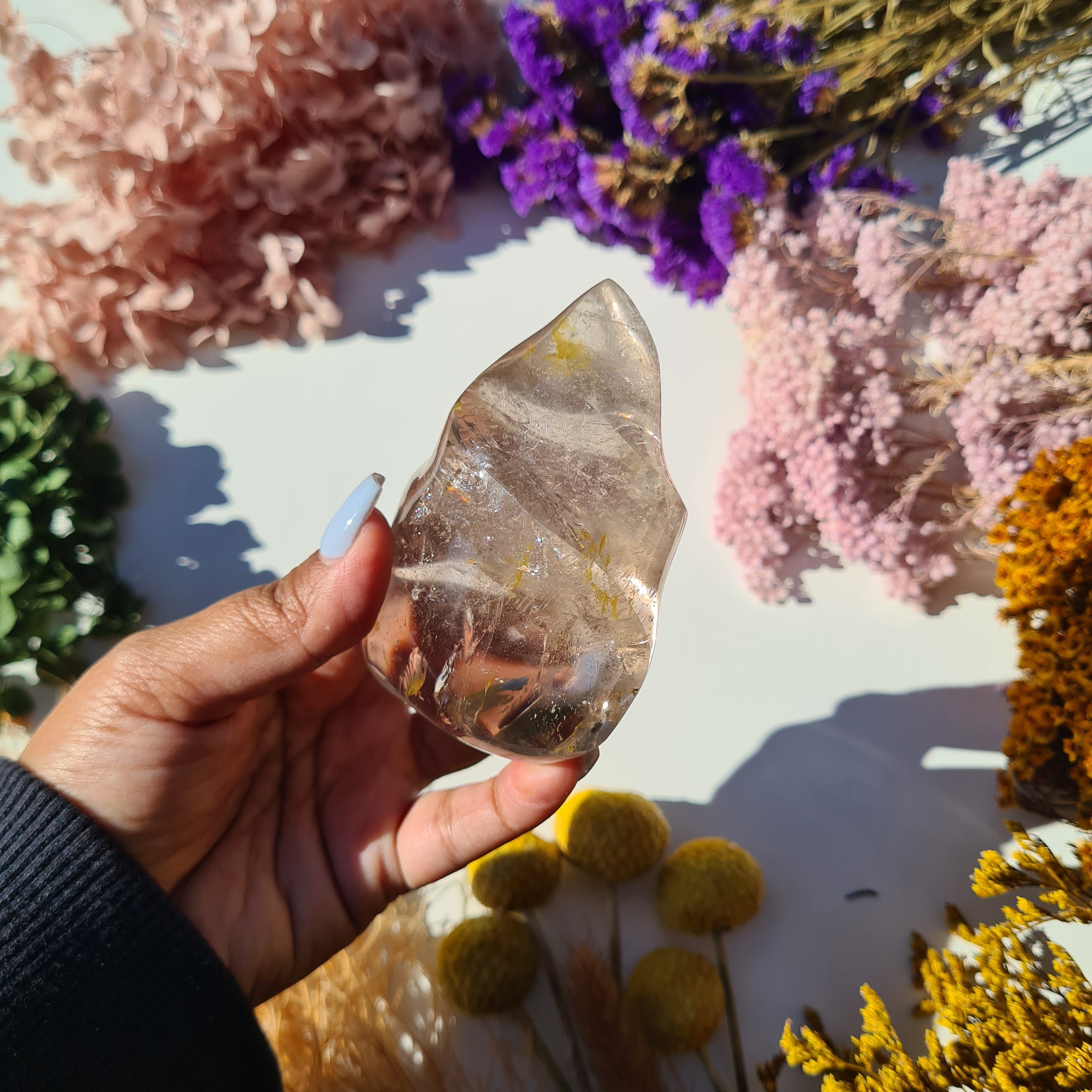 Light Shade Smokey Quartz Flame | 251 g