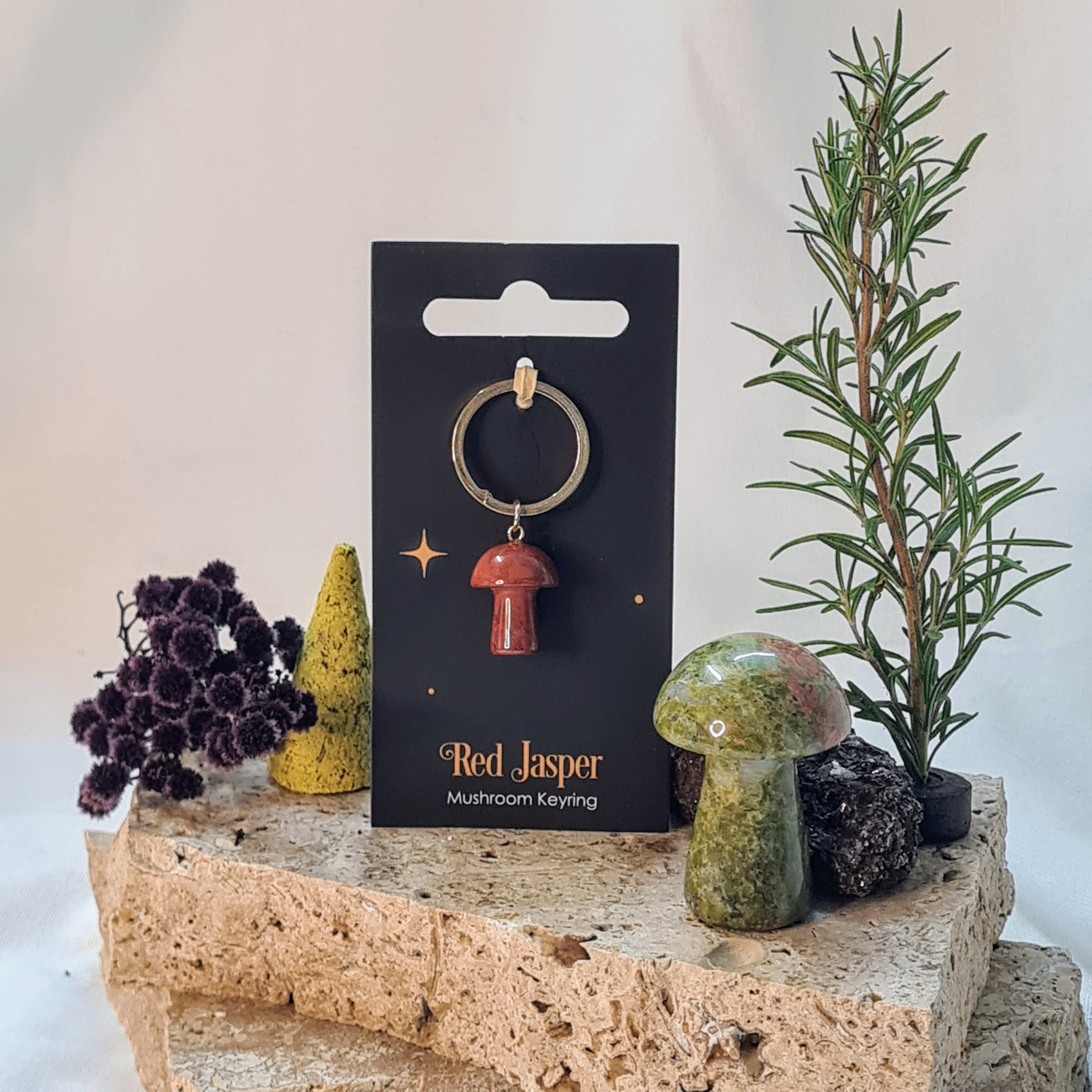 RED JASPER | Mushroom Keyring