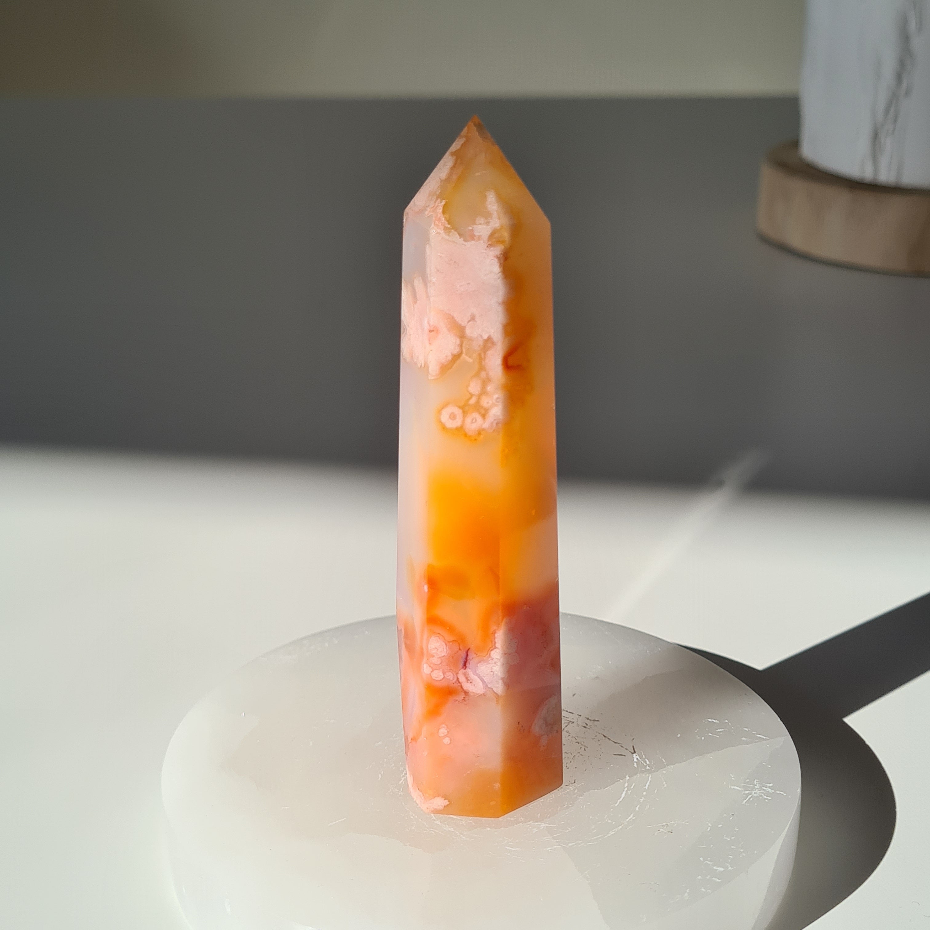 Flower Agate Point | G | 10.3 cm tall