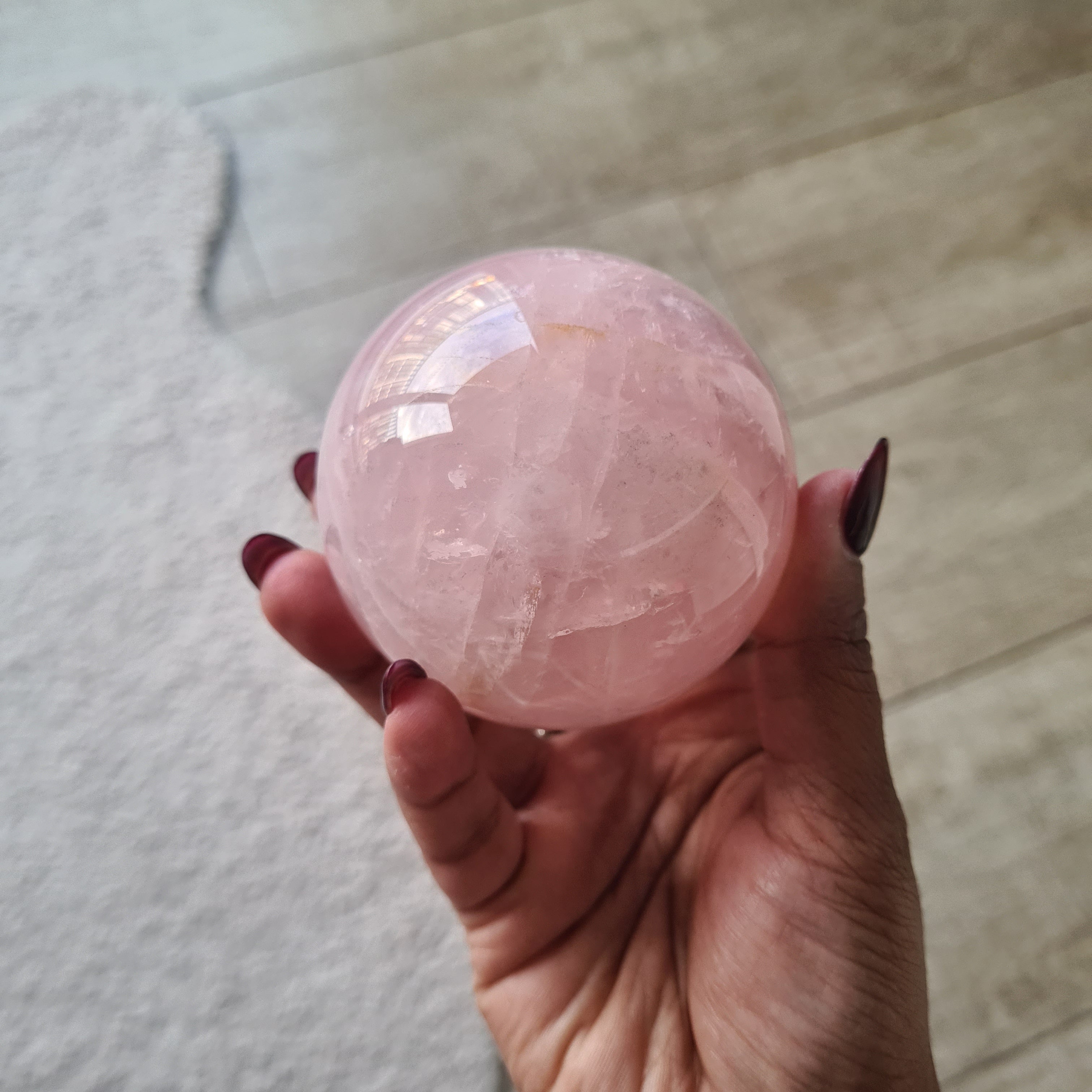 Rose Quartz | Crystal Orb with stand  | 465 g