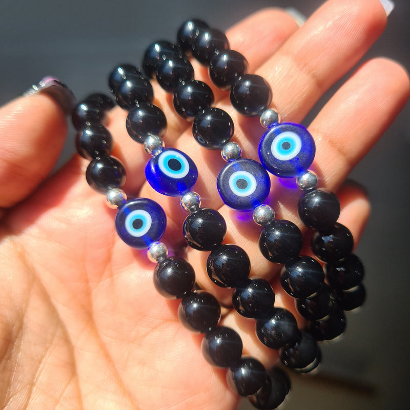 Black Onyx 'Evil Eye' Bracelet