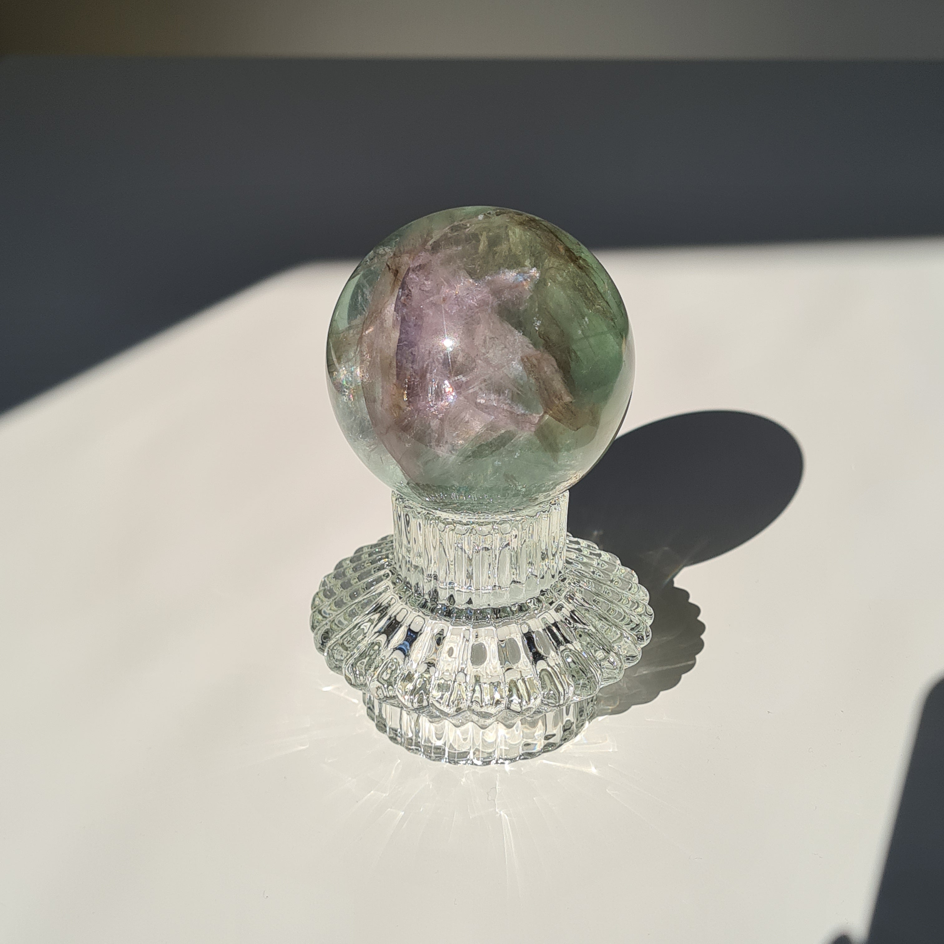 Fluorite Crystal Sphere with stand | A | 450 g