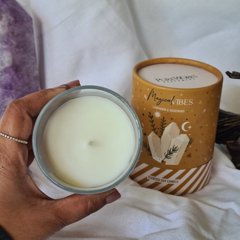 Magical Vibes Ritual Spell Candle | Wild Lavender & Rosemary | Small