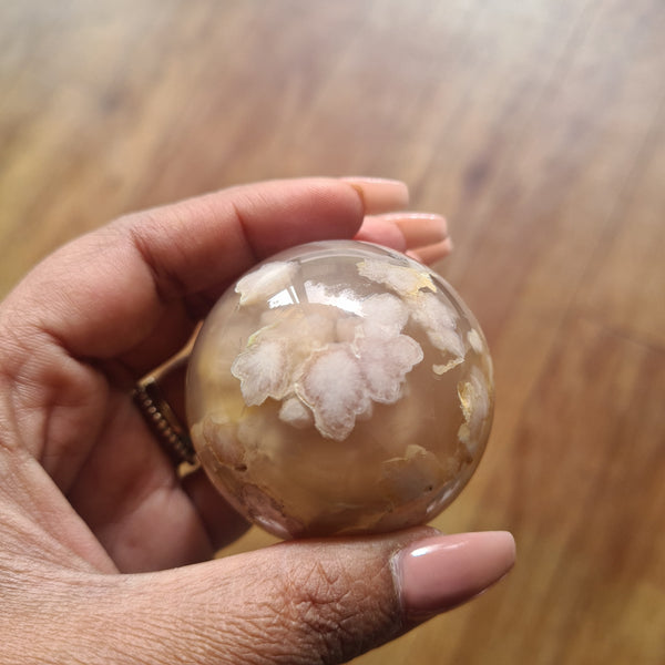 Flower Agate sphere ~ 9