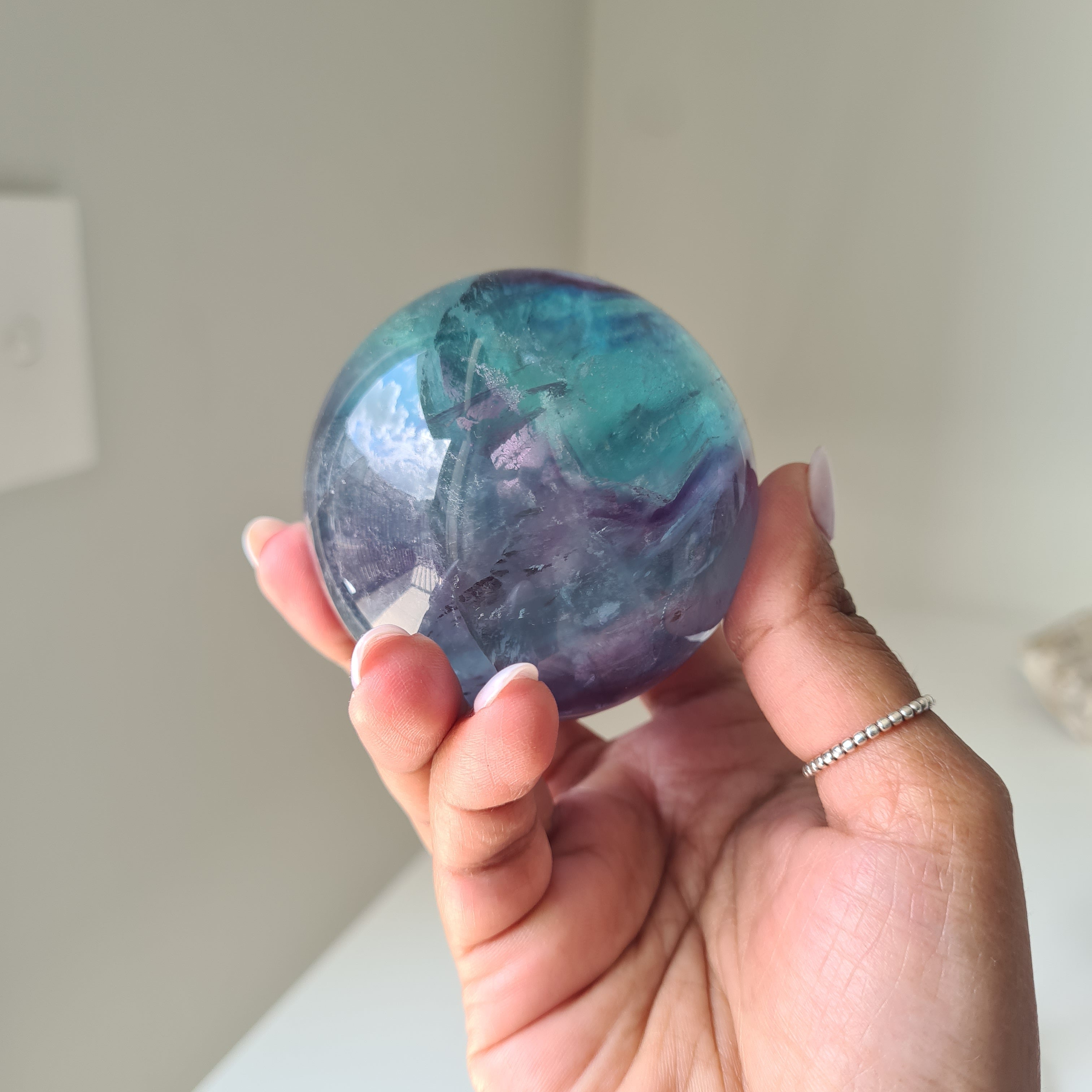 Intergalactic Fluorite with stand | j | 6.3 cm