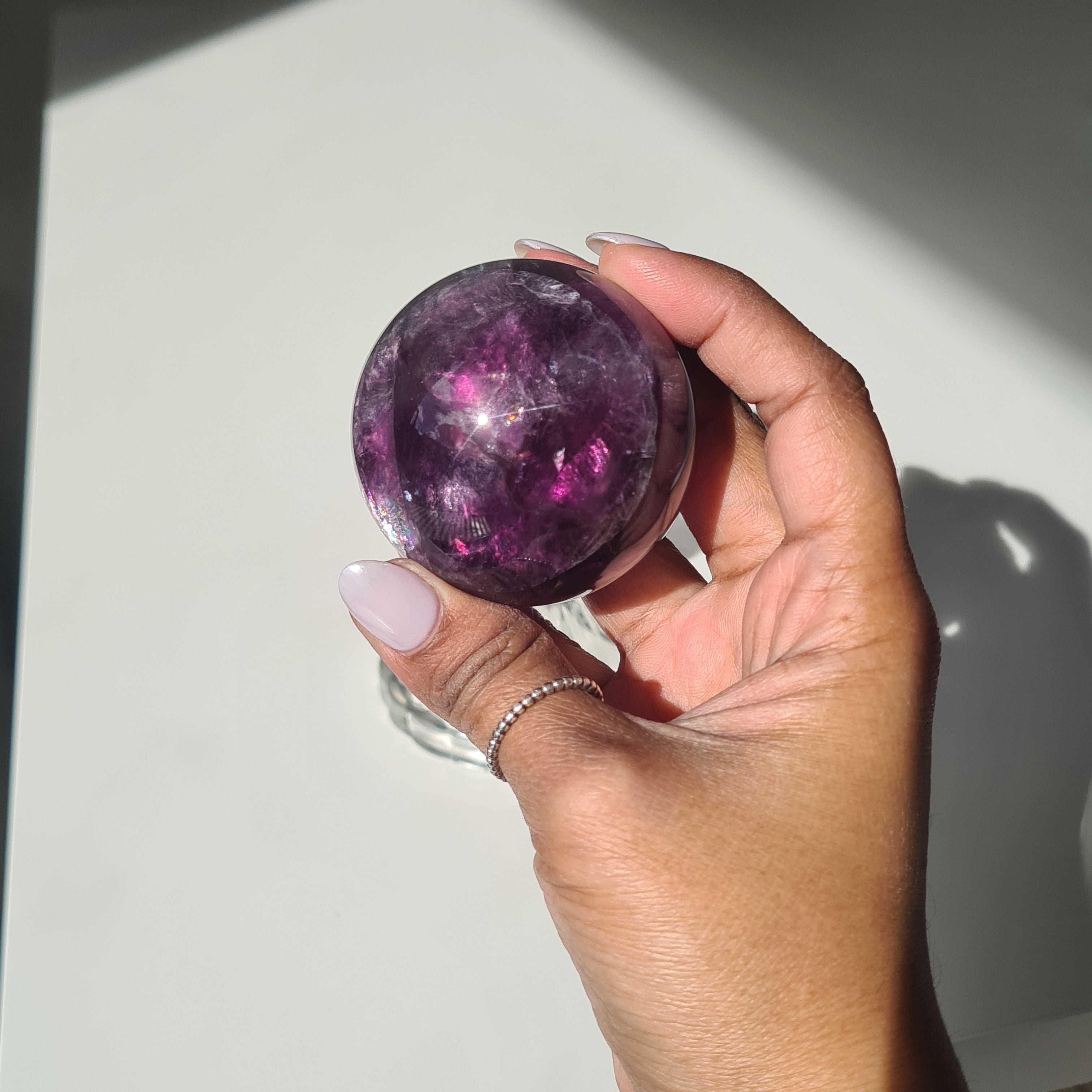 Intergalactic Fluorite with stand | A | 236 g | 5.2 cm