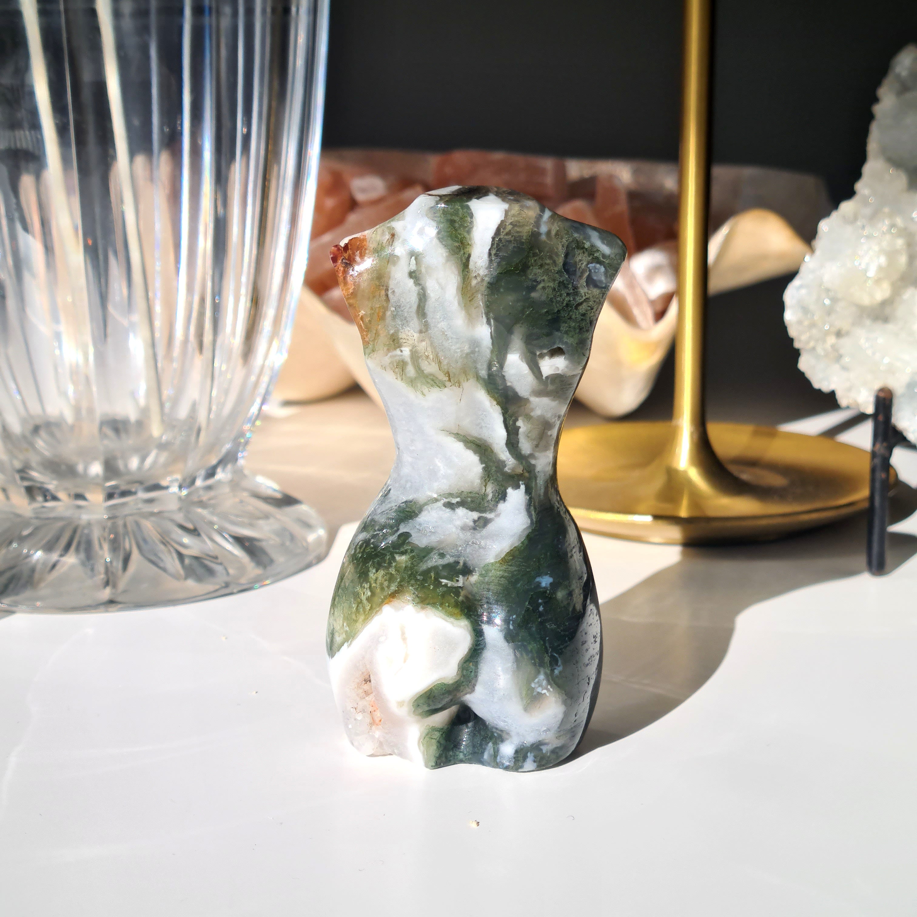 Moss Agate Bella | Grounding Crystal