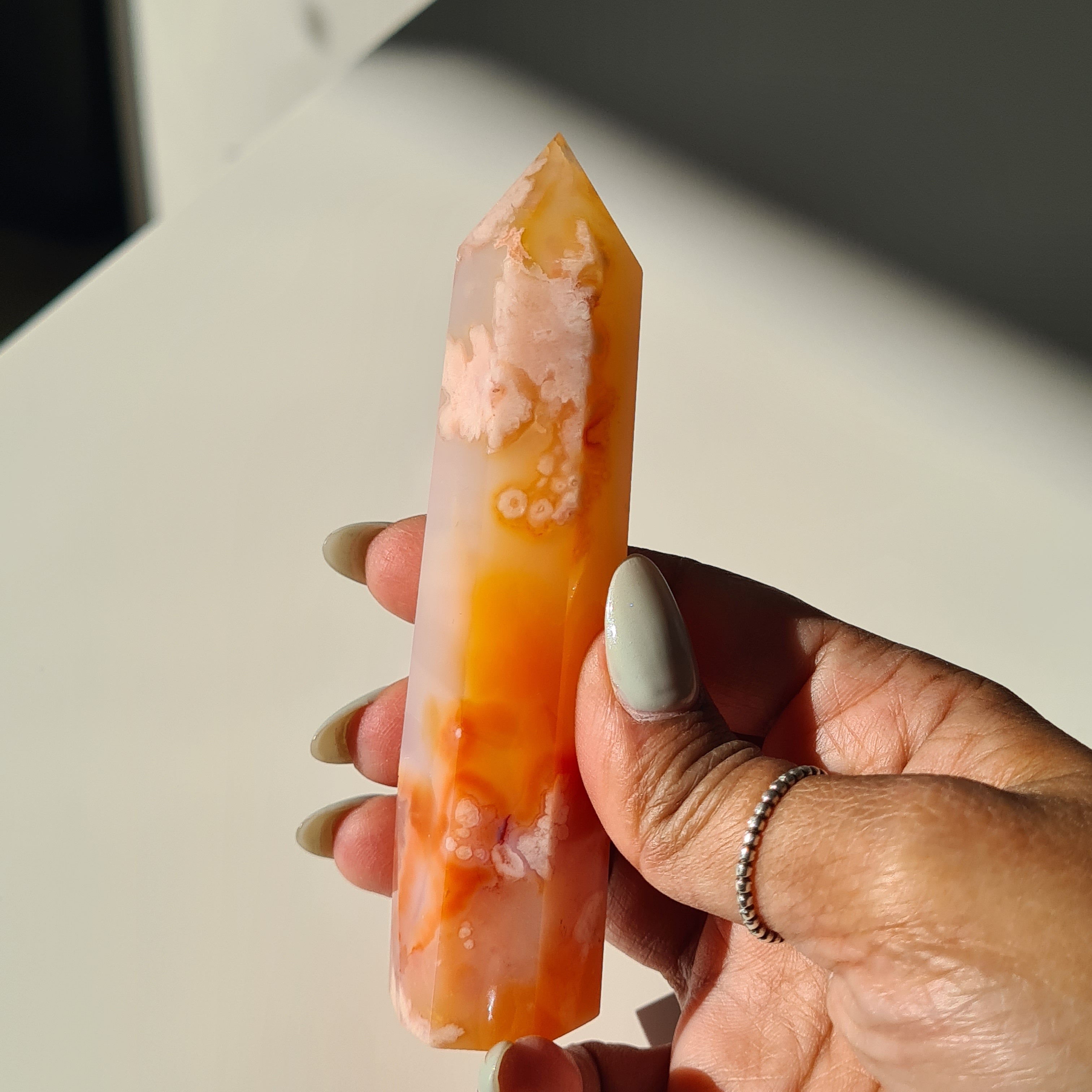 Flower Agate Point | G | 10.3 cm tall