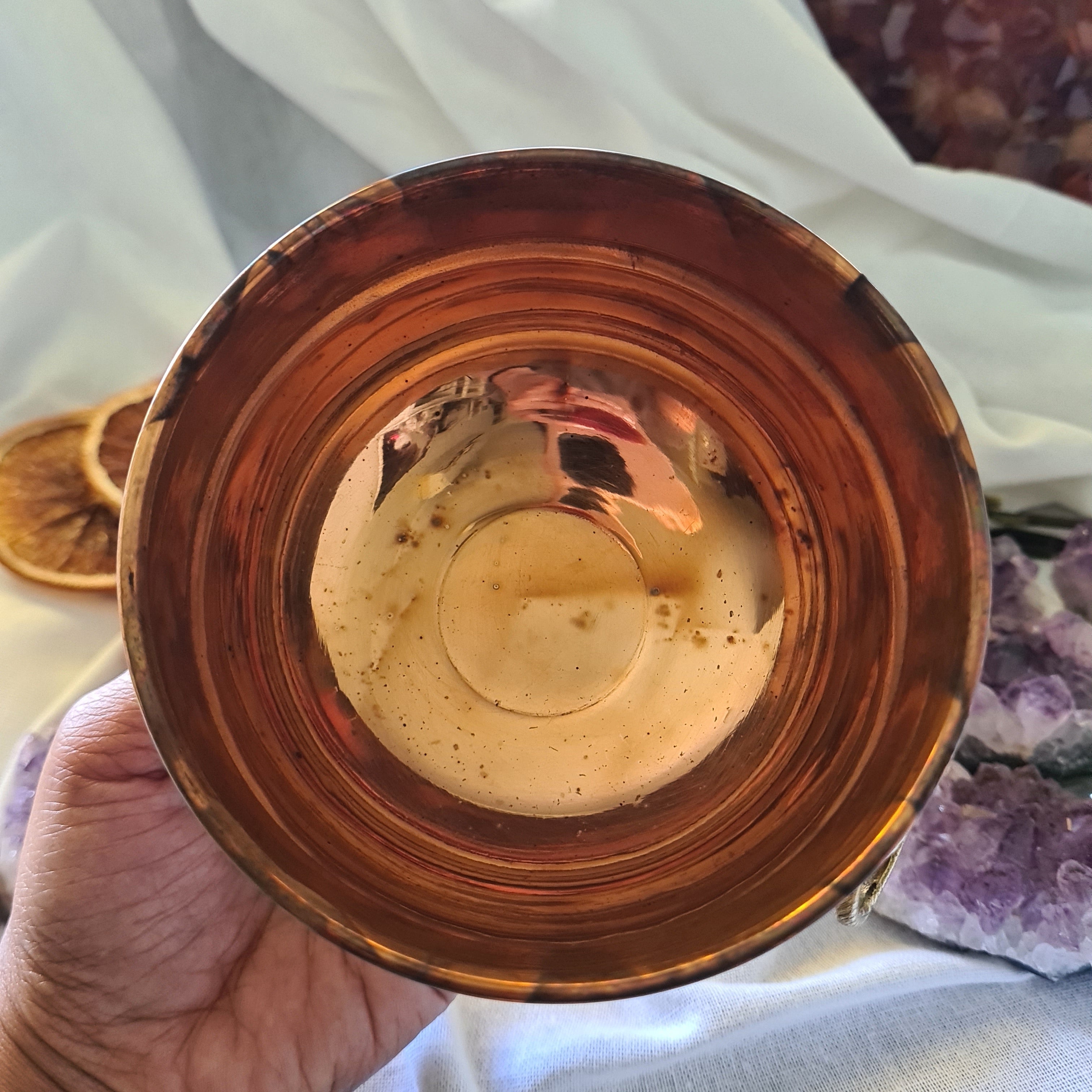 Triple Moon Copper Bowl