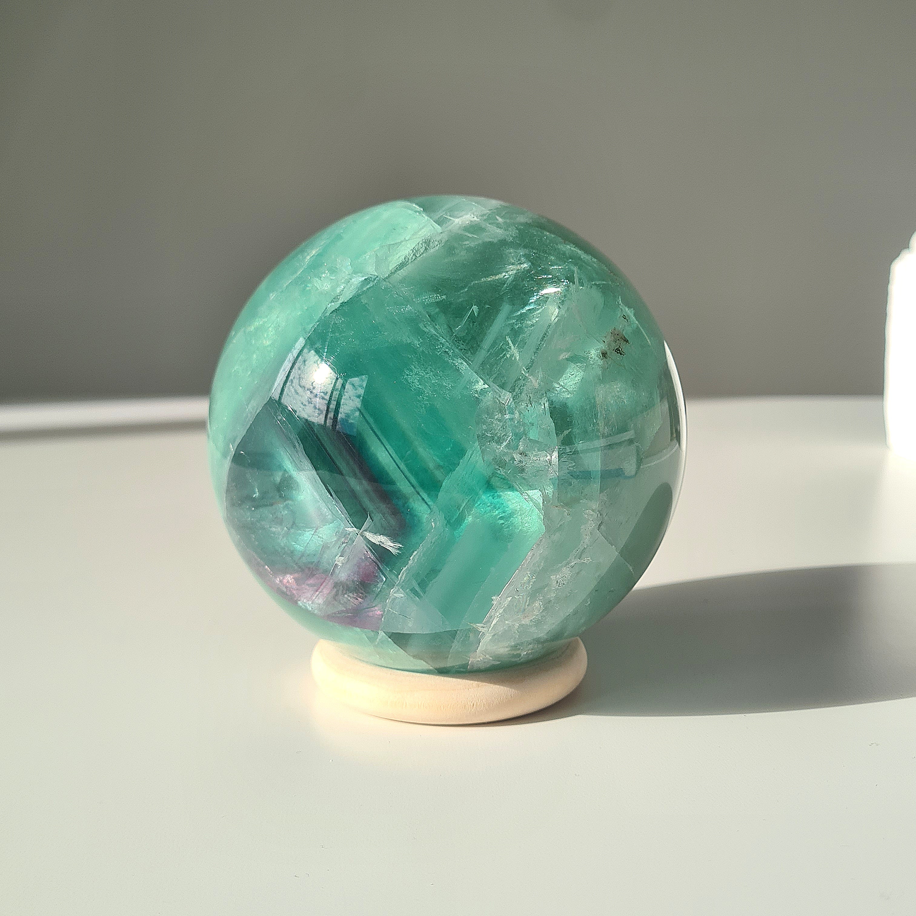 Fairy Dream Frozen Lake Fluorite Sphere | Appx 1.7 kg