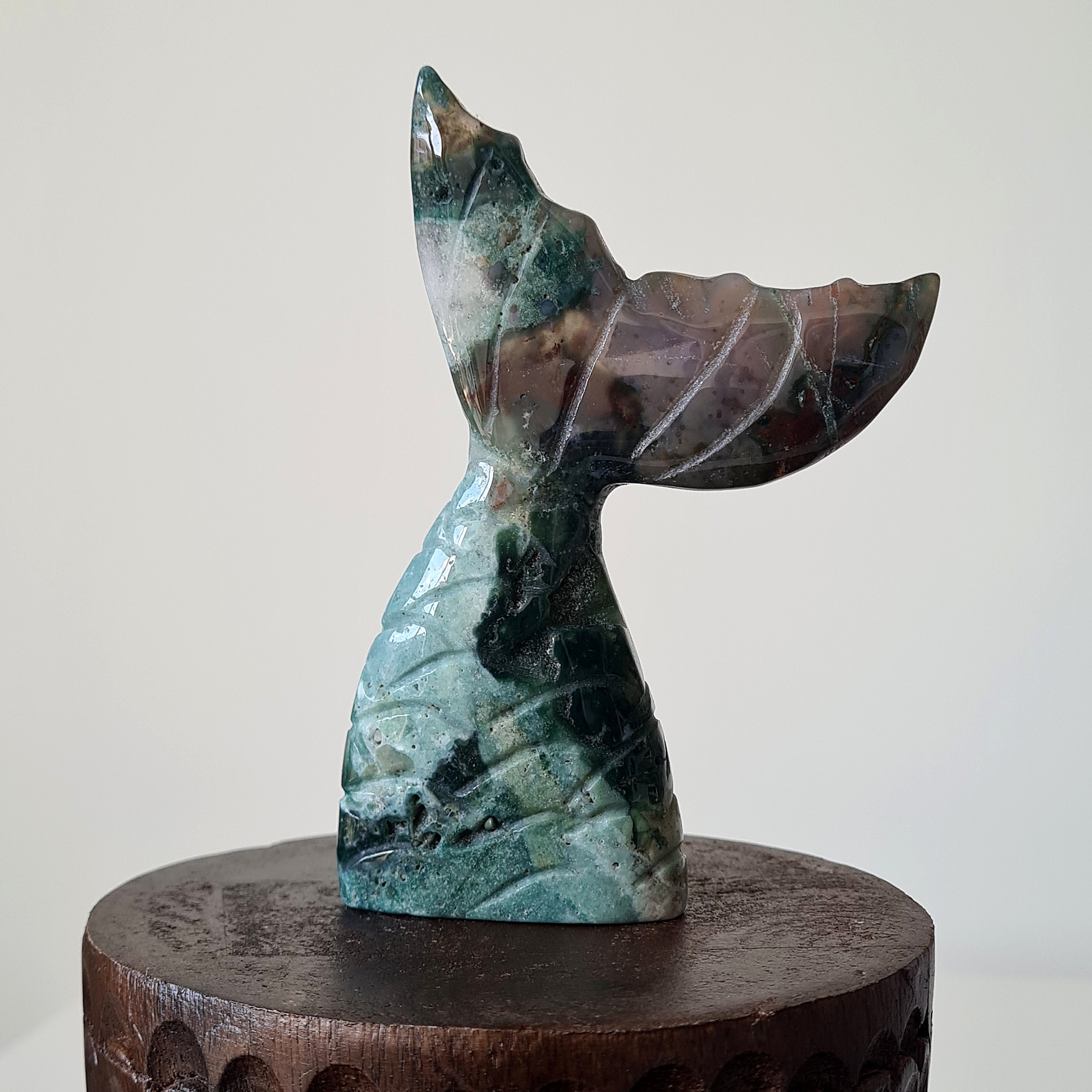Ocean Jasper Mermaid Tail | C | 10.8 cm tall