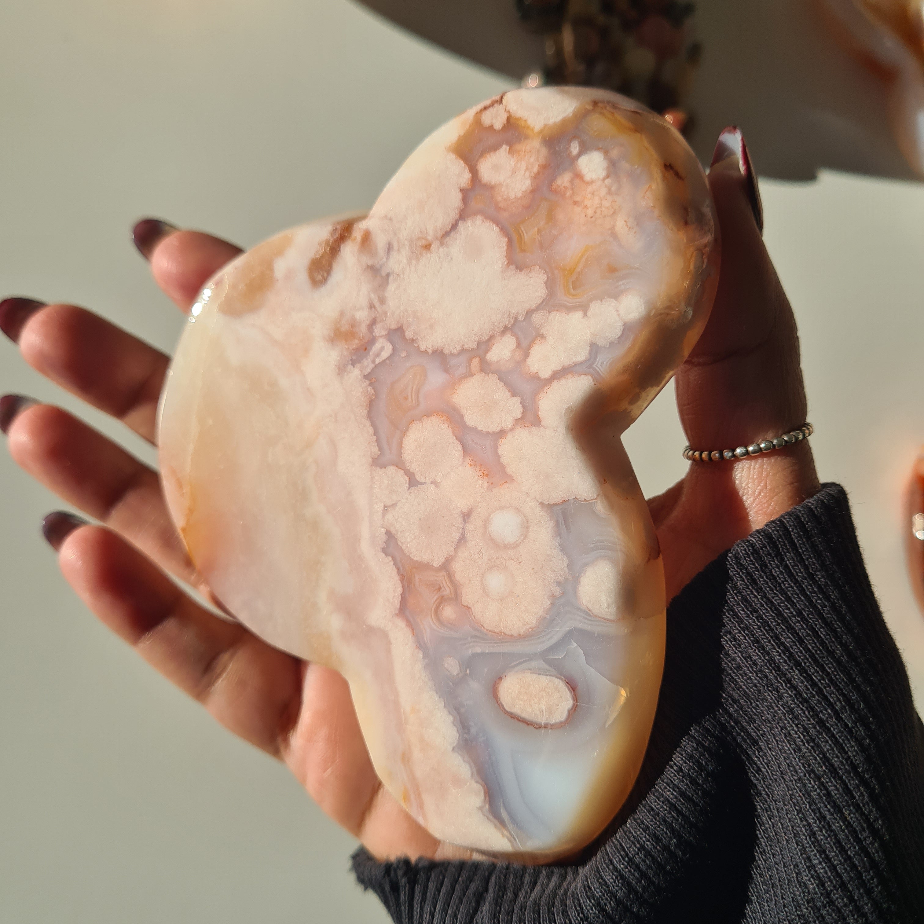 Carnelian Flower Agate Bowl | D | 11.6 cm